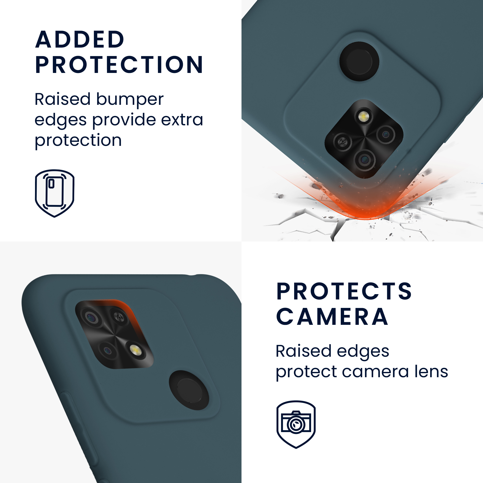 Kryt Xiaomi Redmi 10C silikonový TPU tmavá břidlice kwmobile