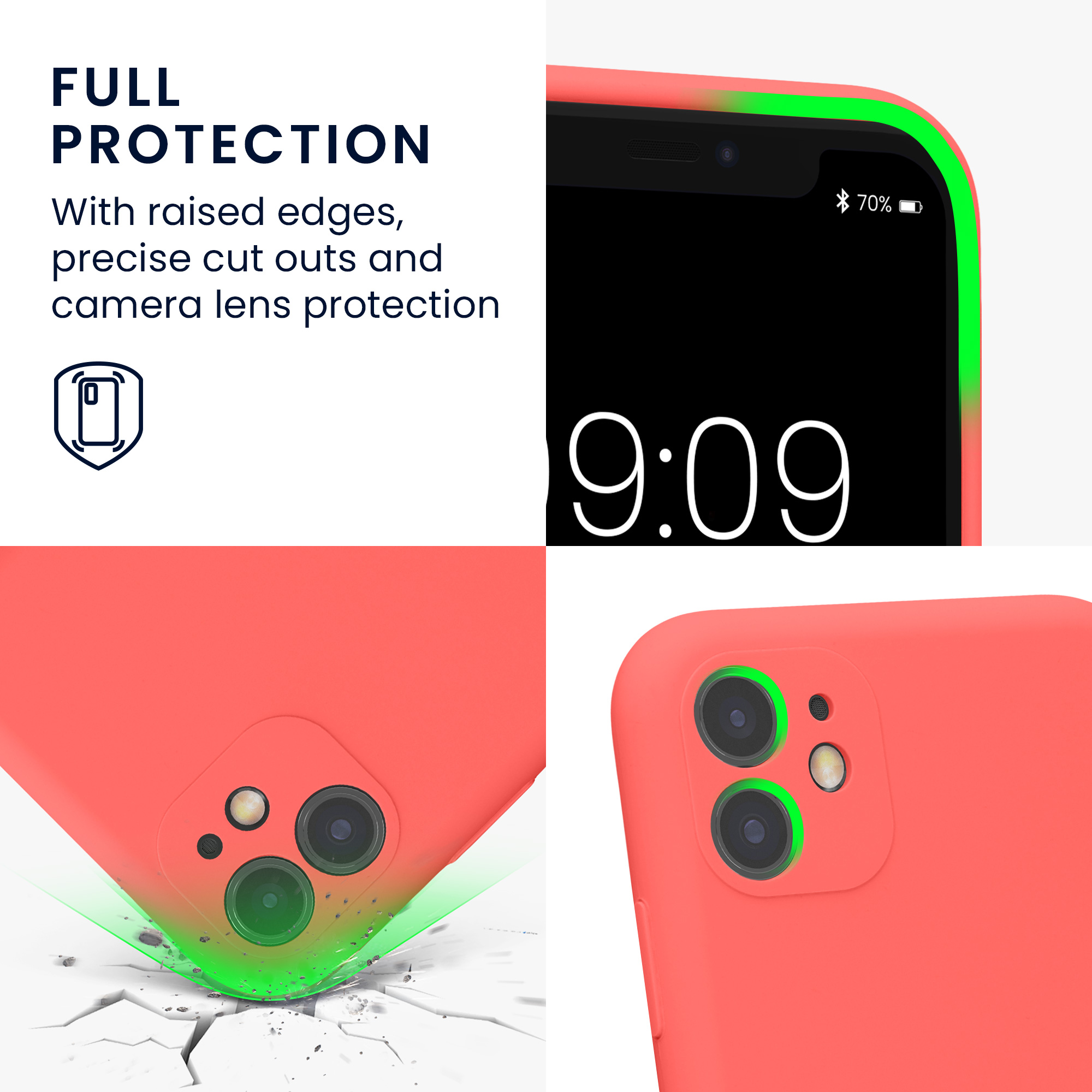 Kryt na mobil kwmobile iPhone 11 Case - sytě korálová