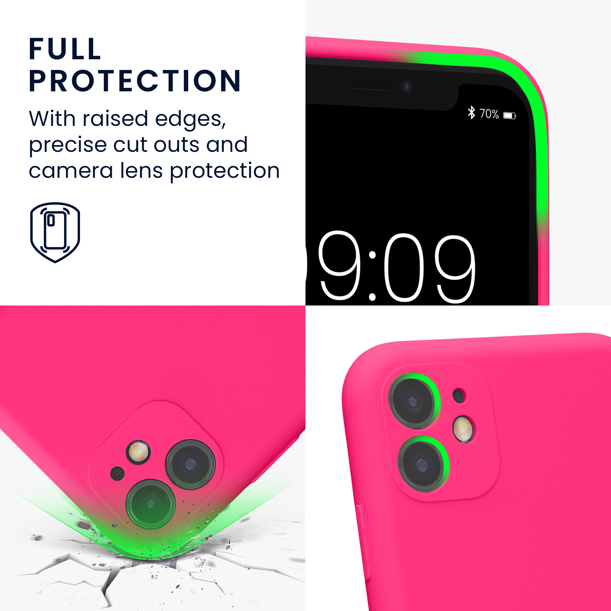 Kryt na mobil kwmobile iPhone 11 Case - neonově růžová