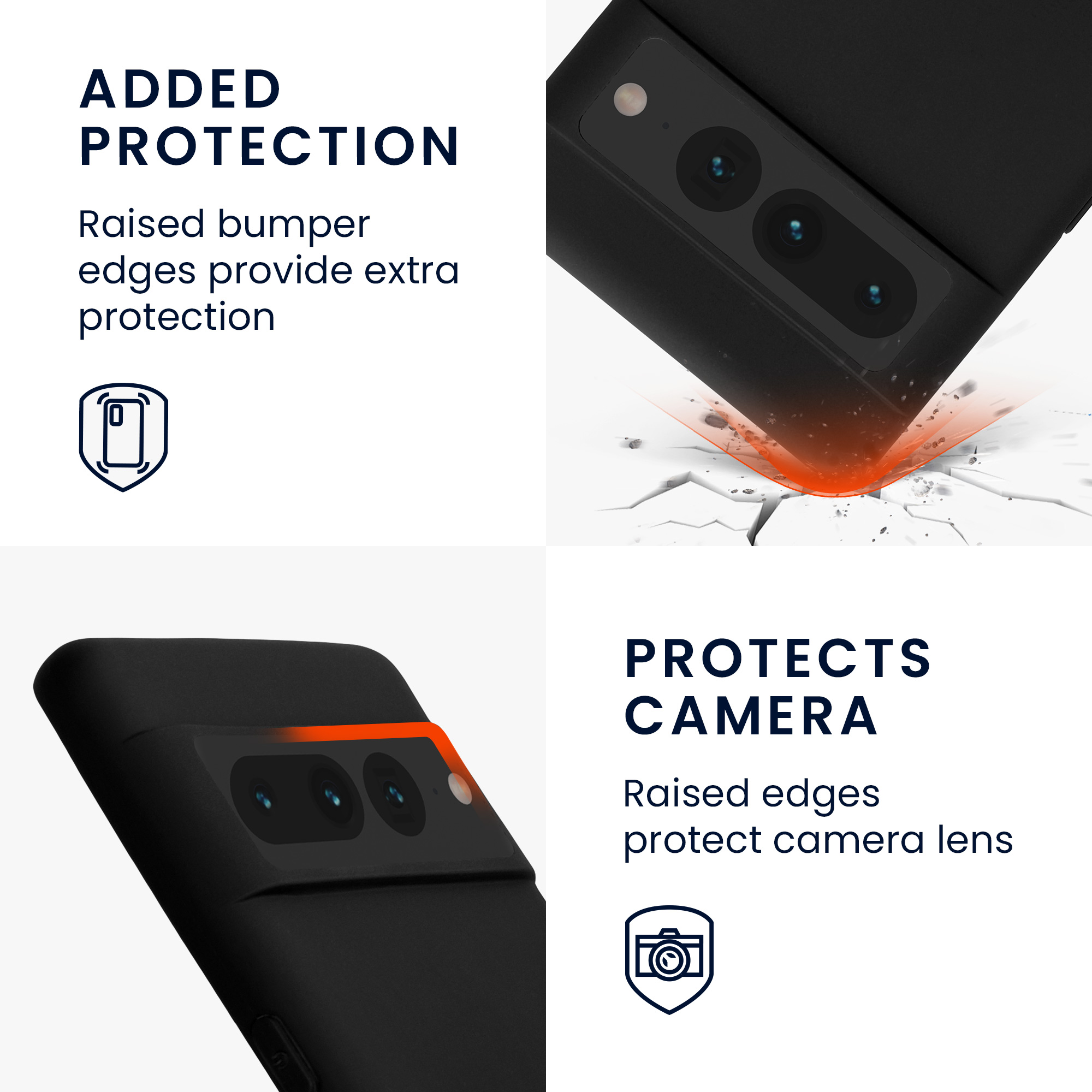 TPU kryt pro Google Pixel 7 Pro, nárazuvzdorný, pro bezdrátové nabíjení kwmobile ‑ černá