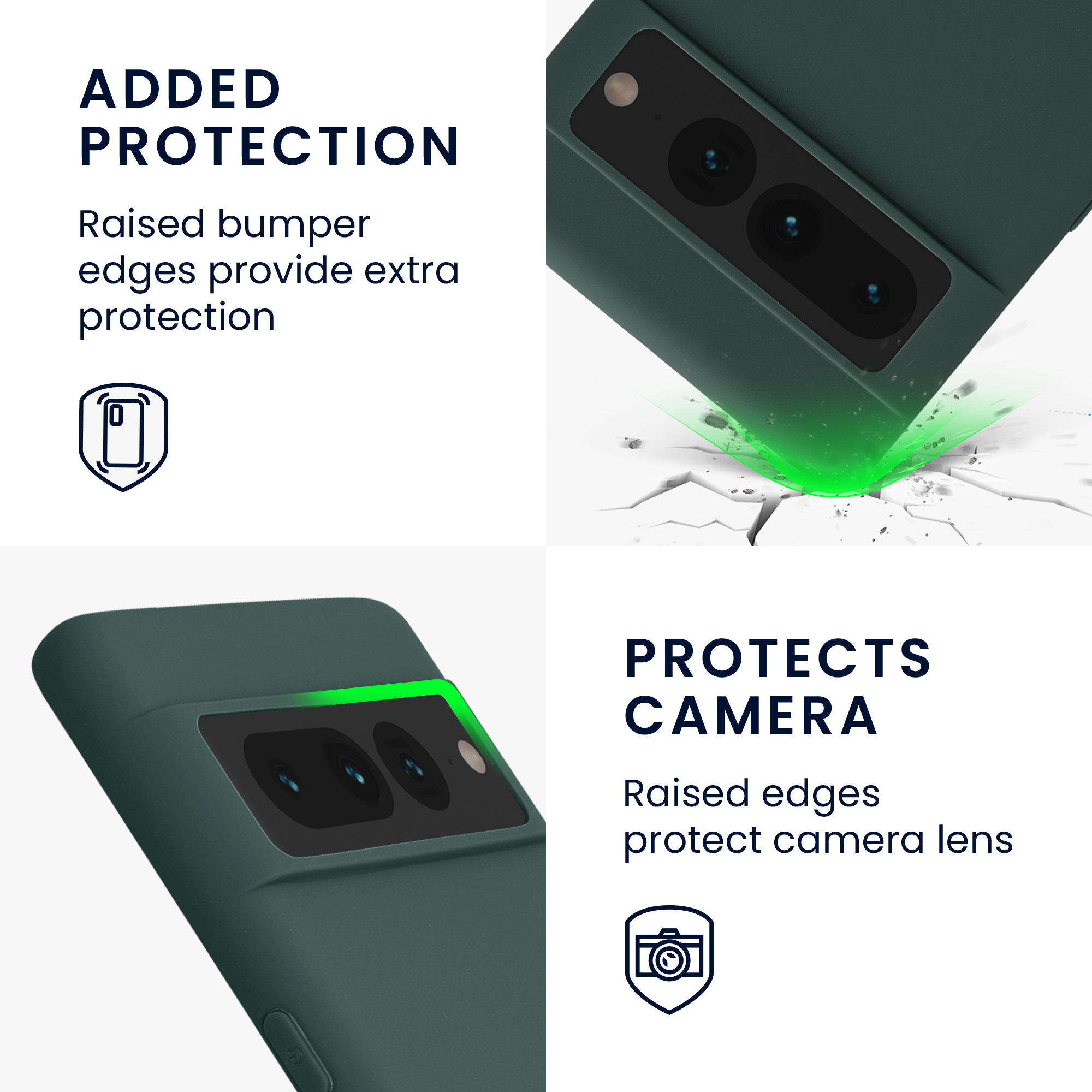 TPU kryt kwmobile Google Pixel 7 Pro - Moss Green bezdrát. nabíjení