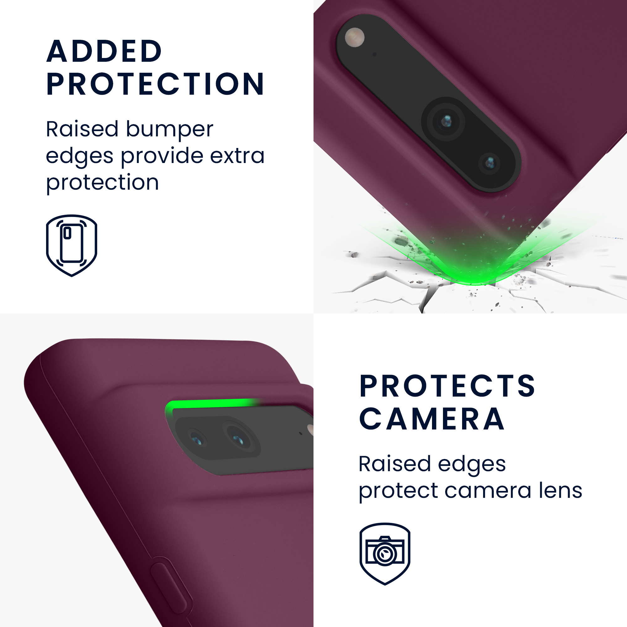 Silikonový kryt kwmobile pro Google Pixel 7 - vínově fialová