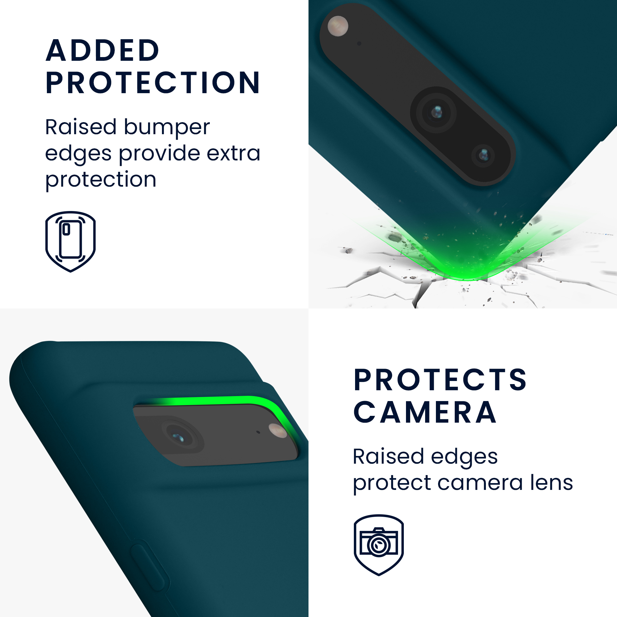 Silikonový kryt kwmobile pro Google Pixel 7 - petrolejová