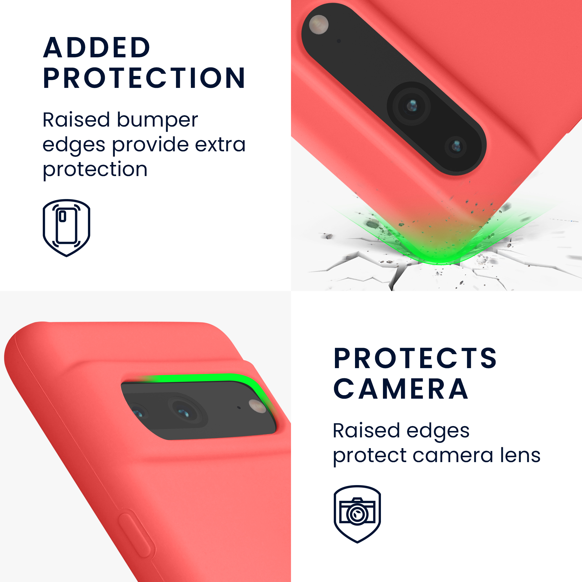 Silikonový kryt kwmobile pro Google Pixel 7 - neon coral