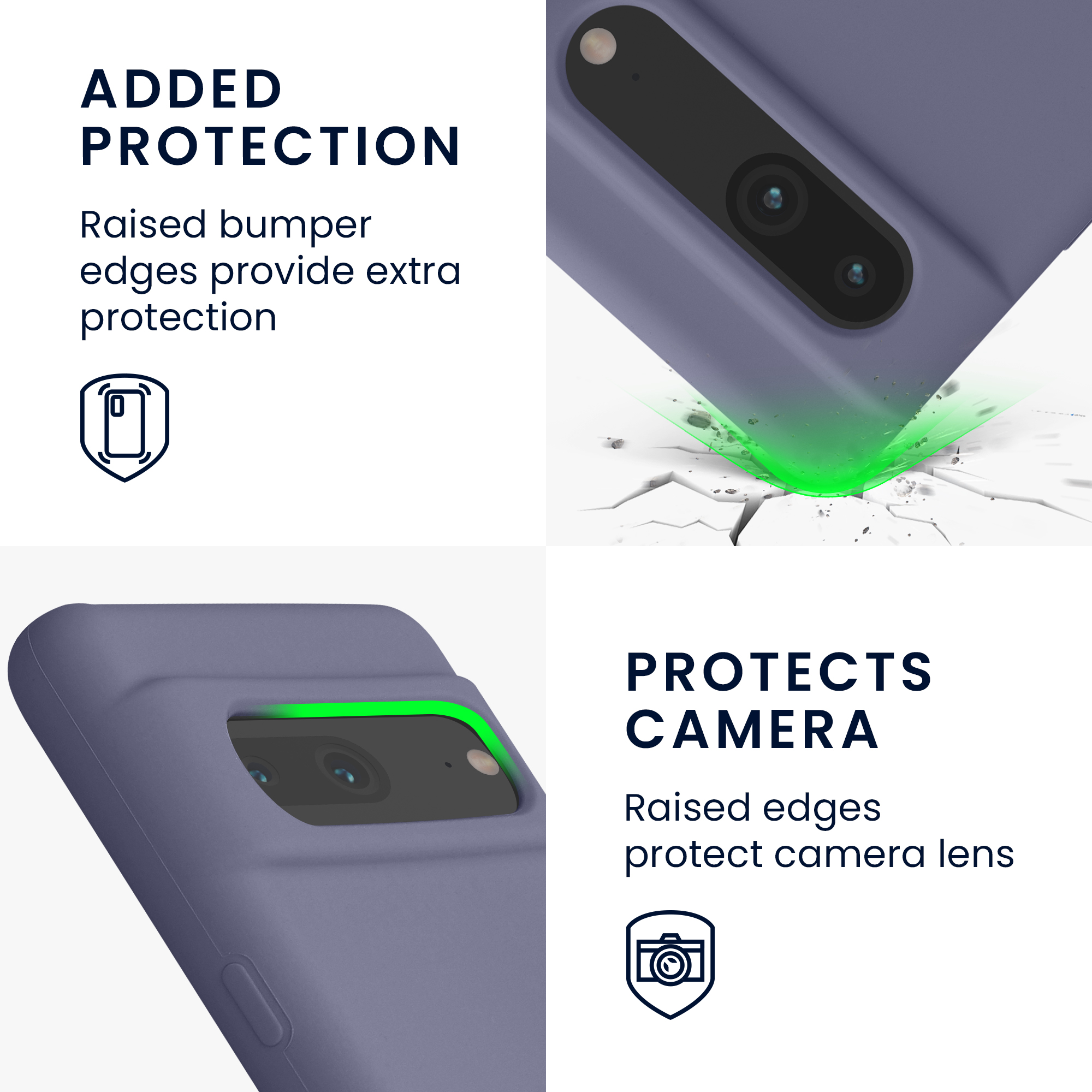 Silikonový kryt kwmobile pro Google Pixel 7 - levandulově šedá
