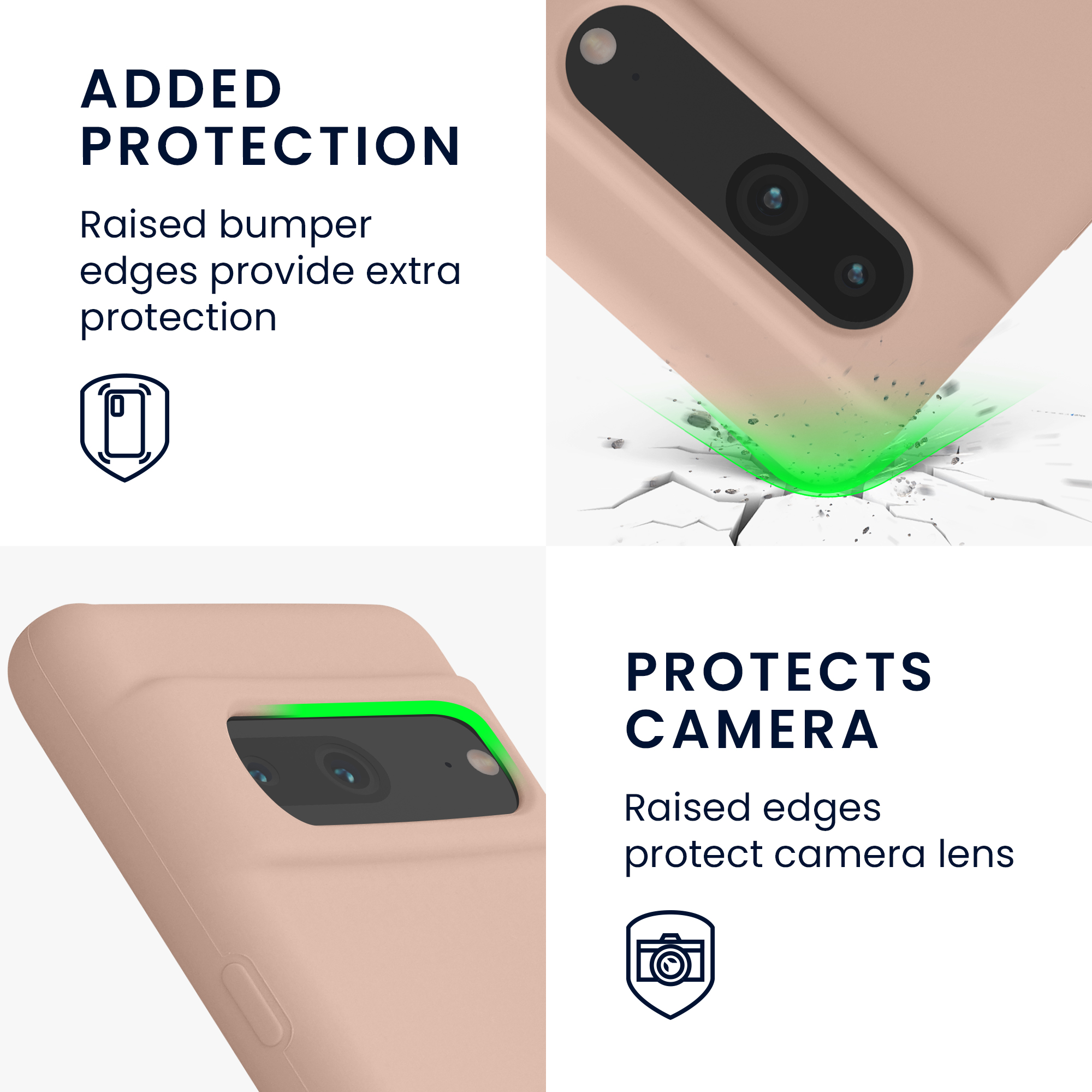 Pouzdro pro Google Pixel 7 kwmobile silikonové - matná starorůžová