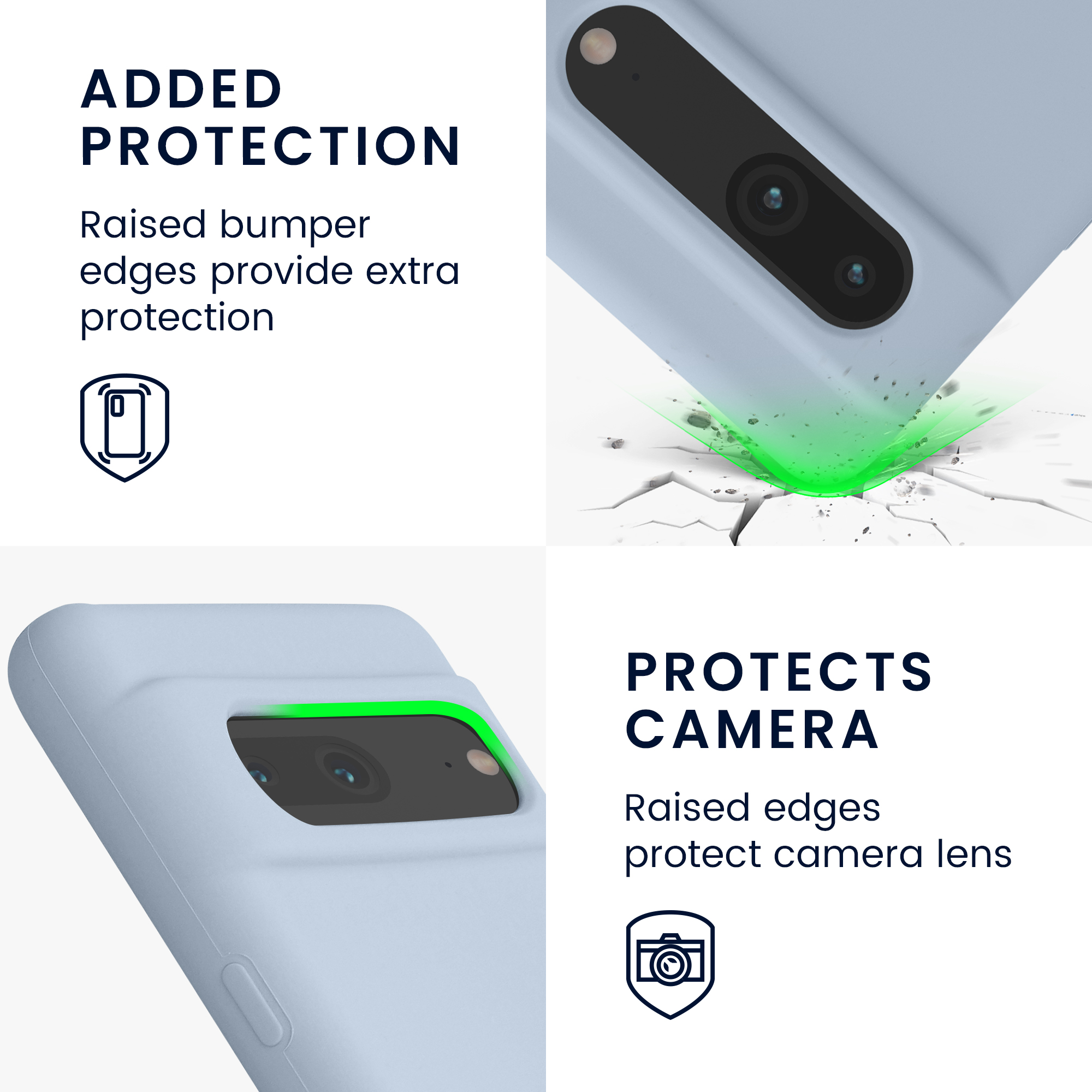 Pouzdro pro Google Pixel 7 kwmobile silikonové - matná světle modrá