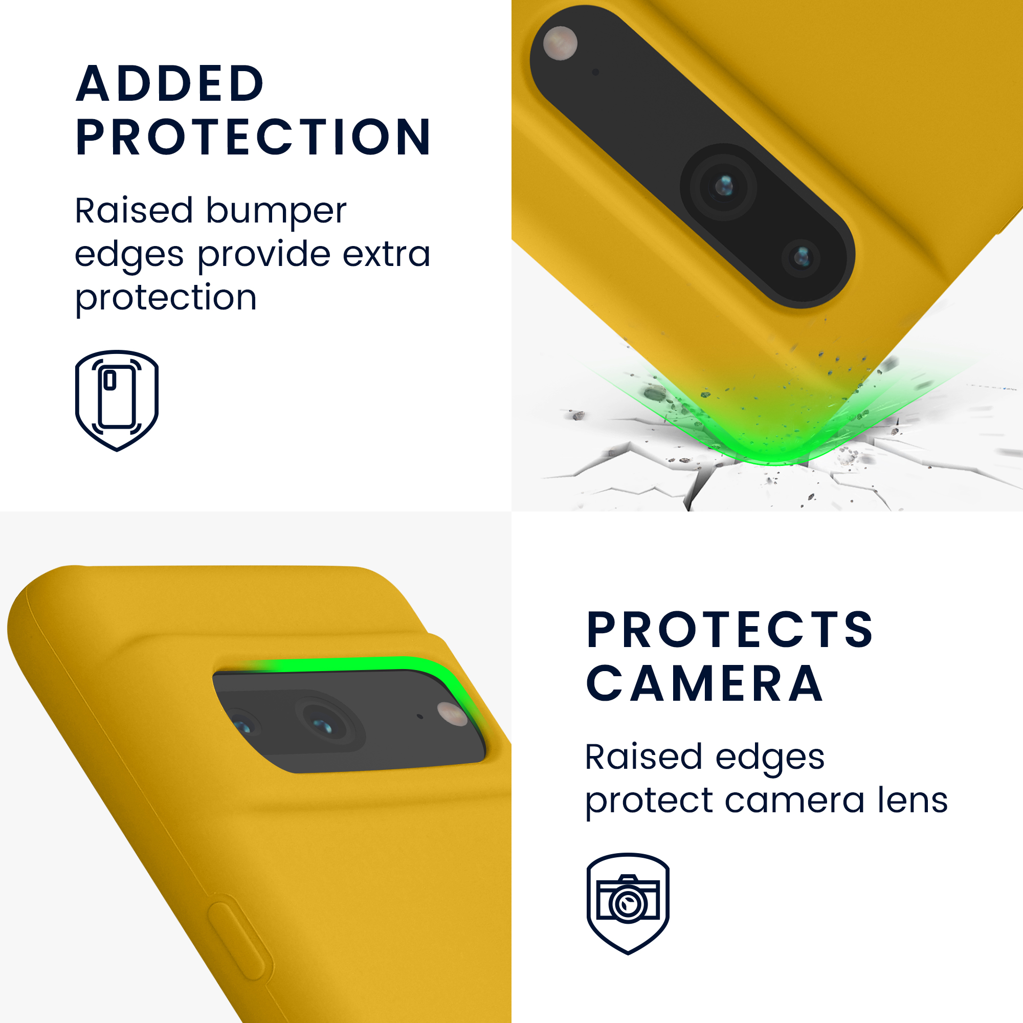 Pouzdro pro Google Pixel 7 kwmobile silikonové - medově žlutá