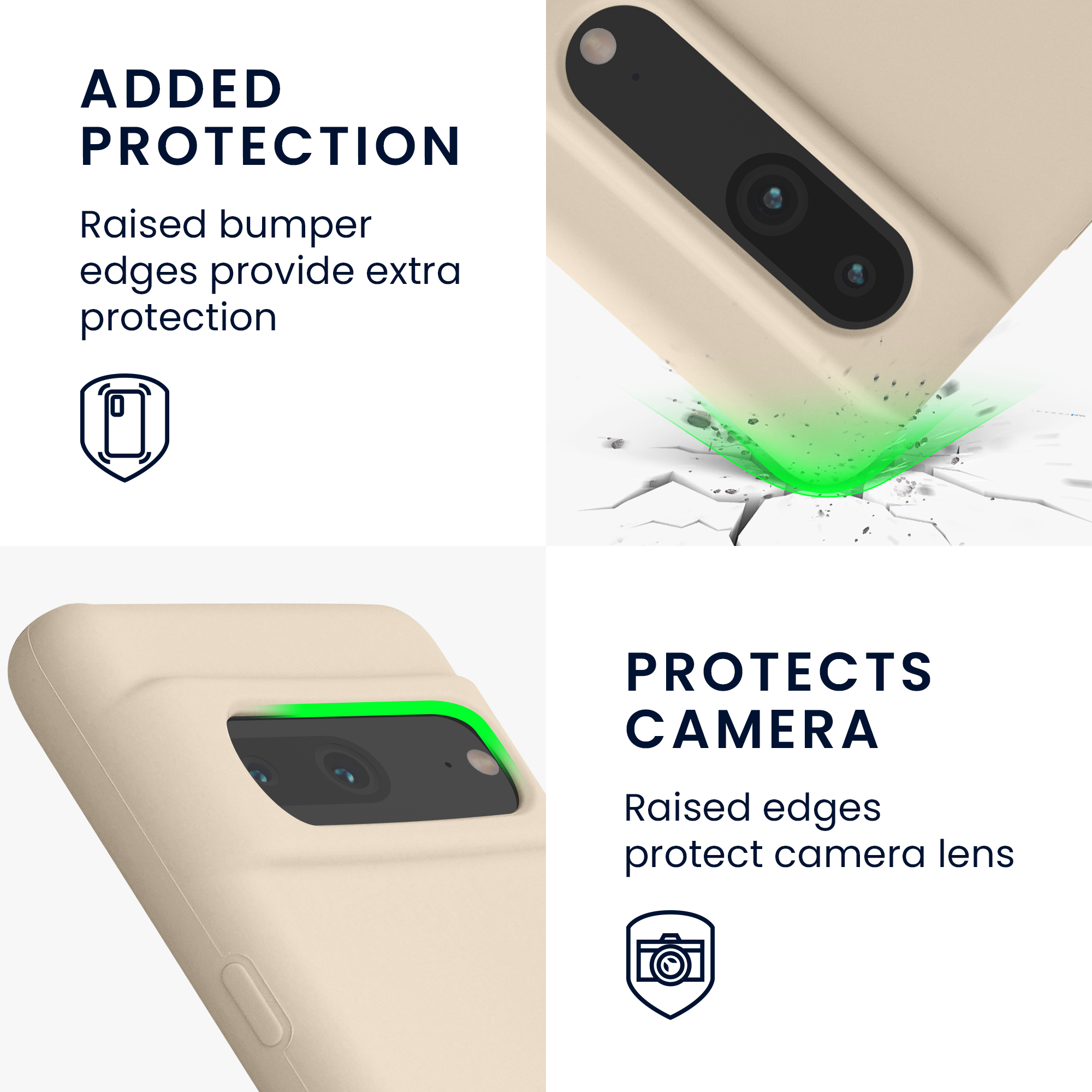 Silikonový kryt kwmobile pro Google Pixel 7 - krémová