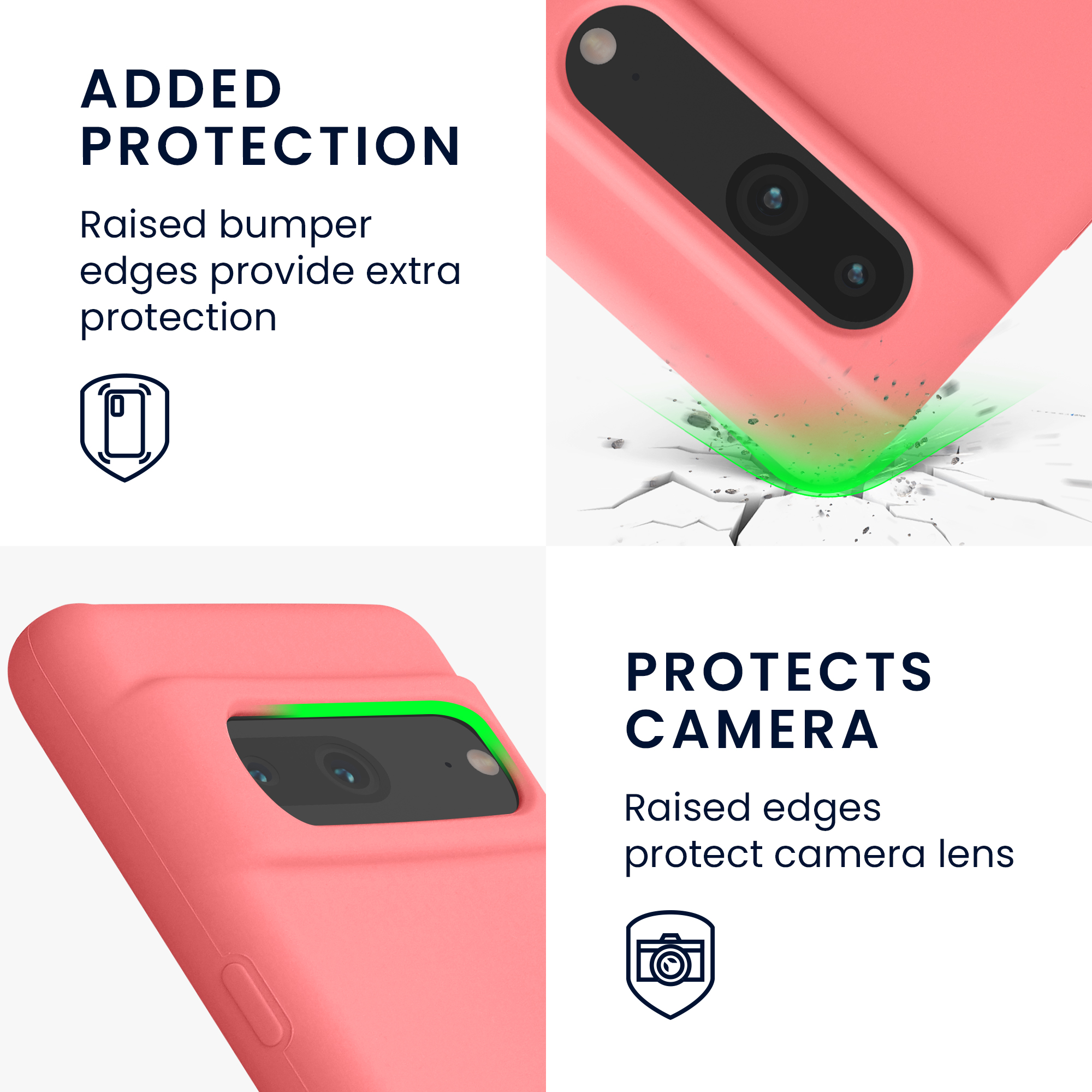 Silikonový kryt kwmobile pro Google Pixel 7 - korálová