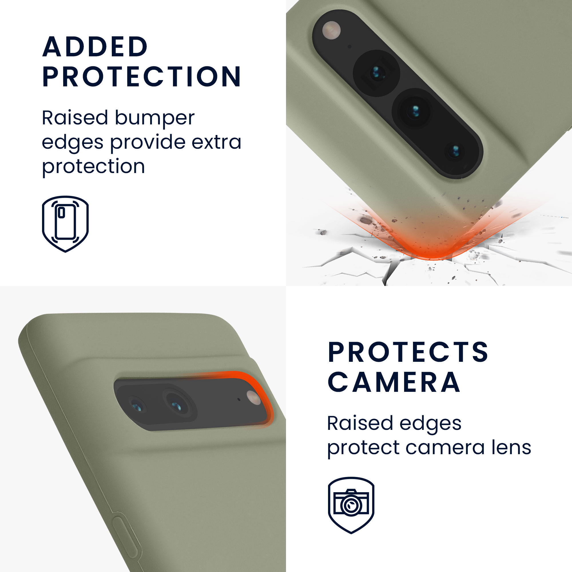 TPU kryt kwmobile Google Pixel 7 Pro - Gray Green