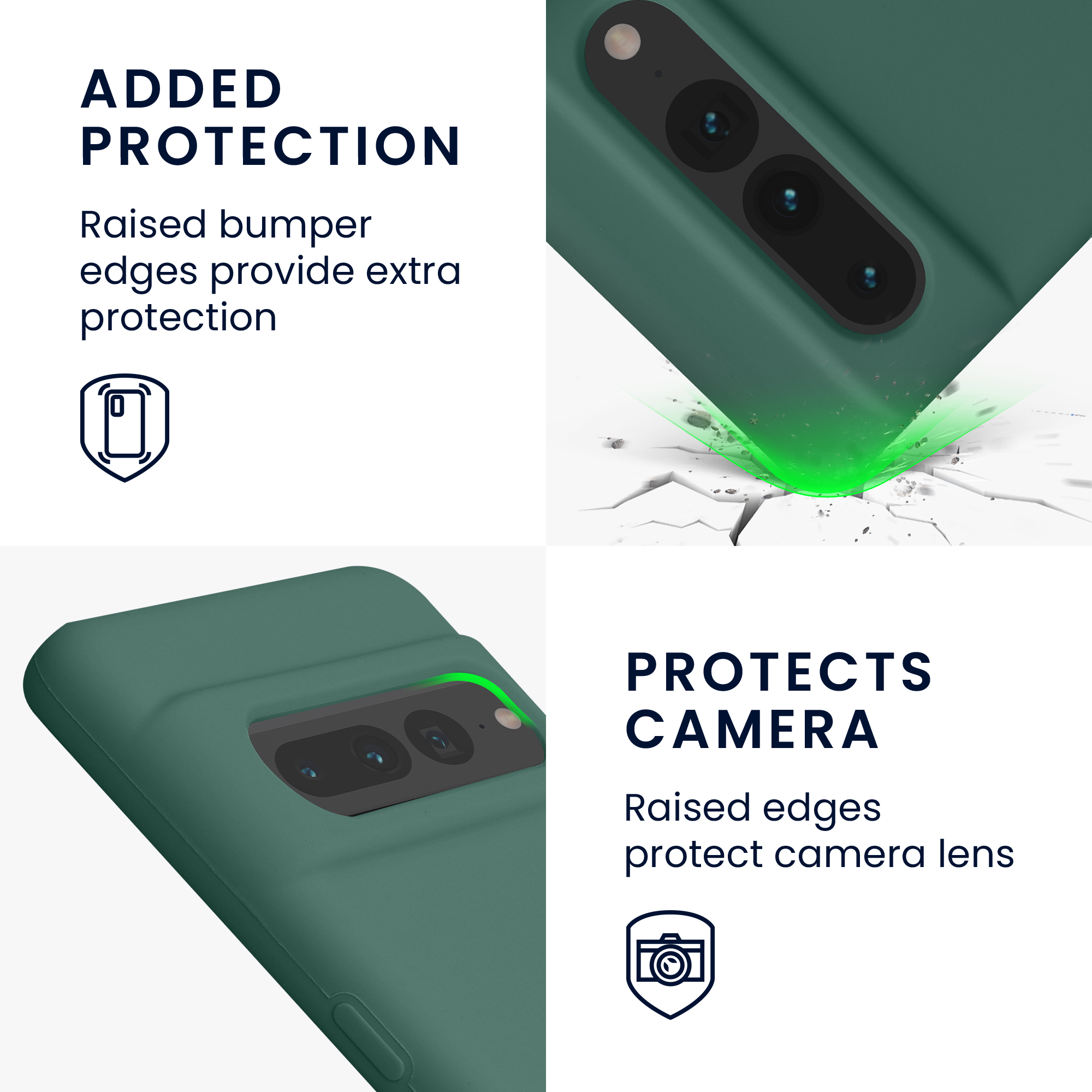 Pouzdro pro Google Pixel 7 Pro kwmobile silikonové - lesní zelená