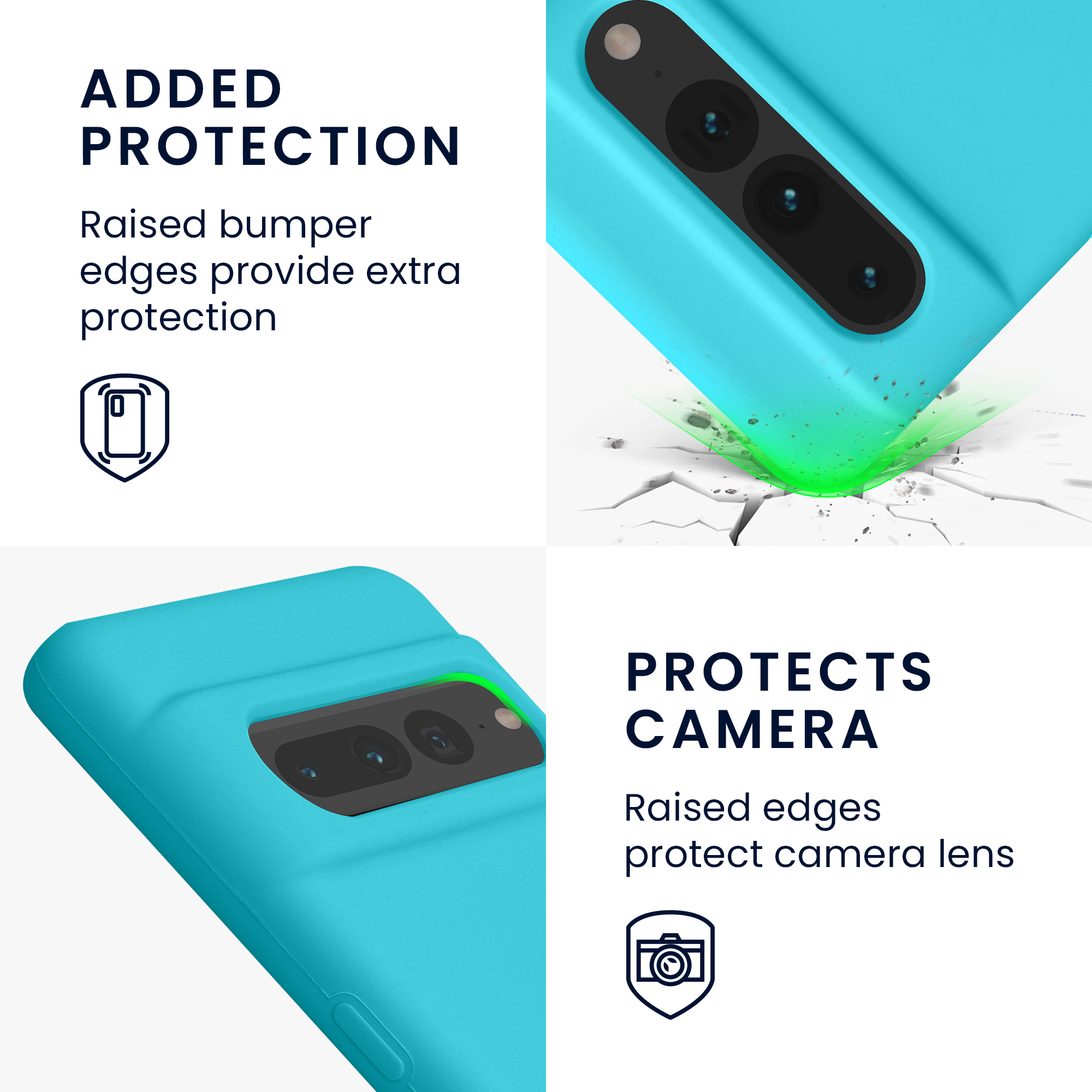 TPU kryt kwmobile Google Pixel 7 Pro - ledově modrý Cool Glacier