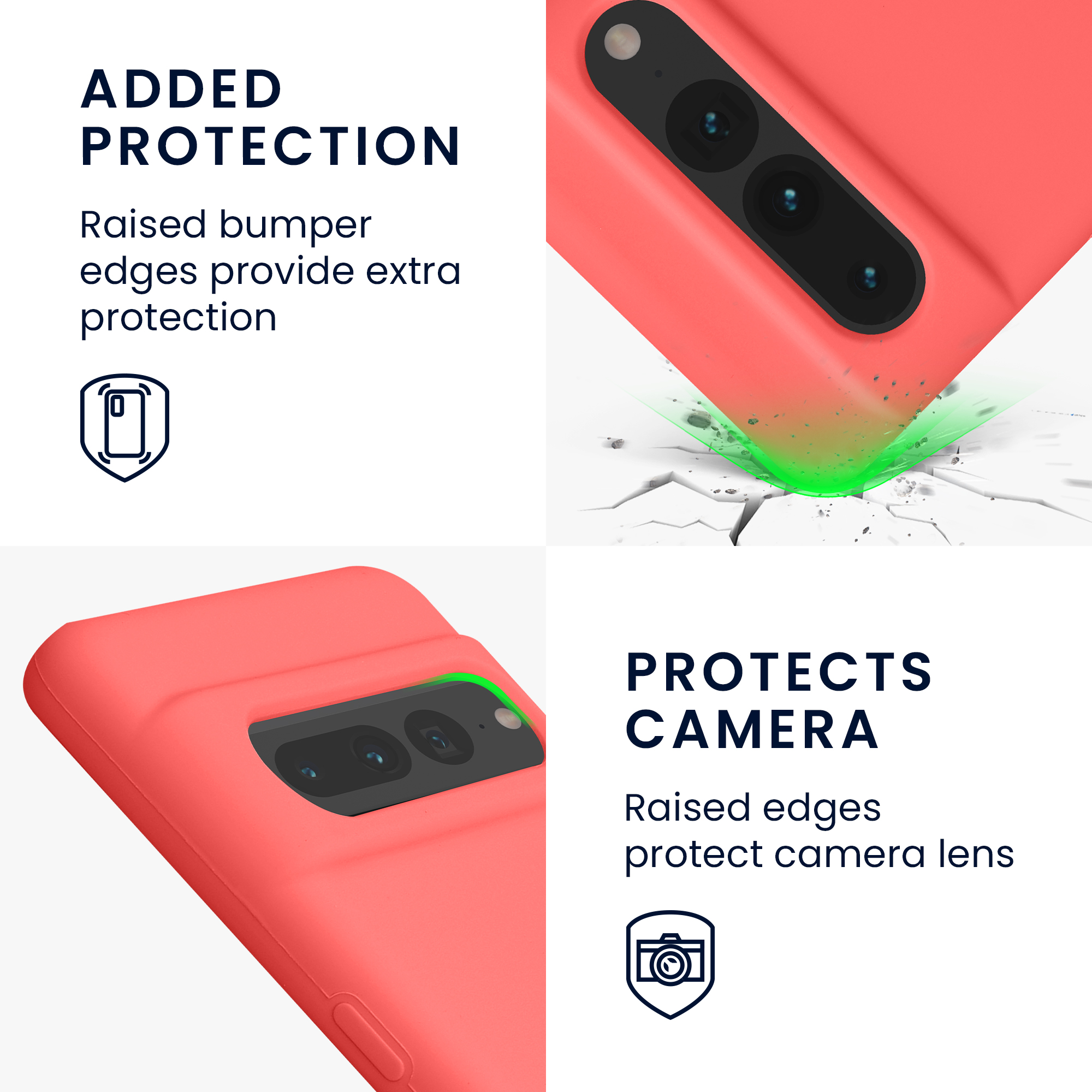 TPU kryt kwmobile Google Pixel 7 Pro - neonově korálový