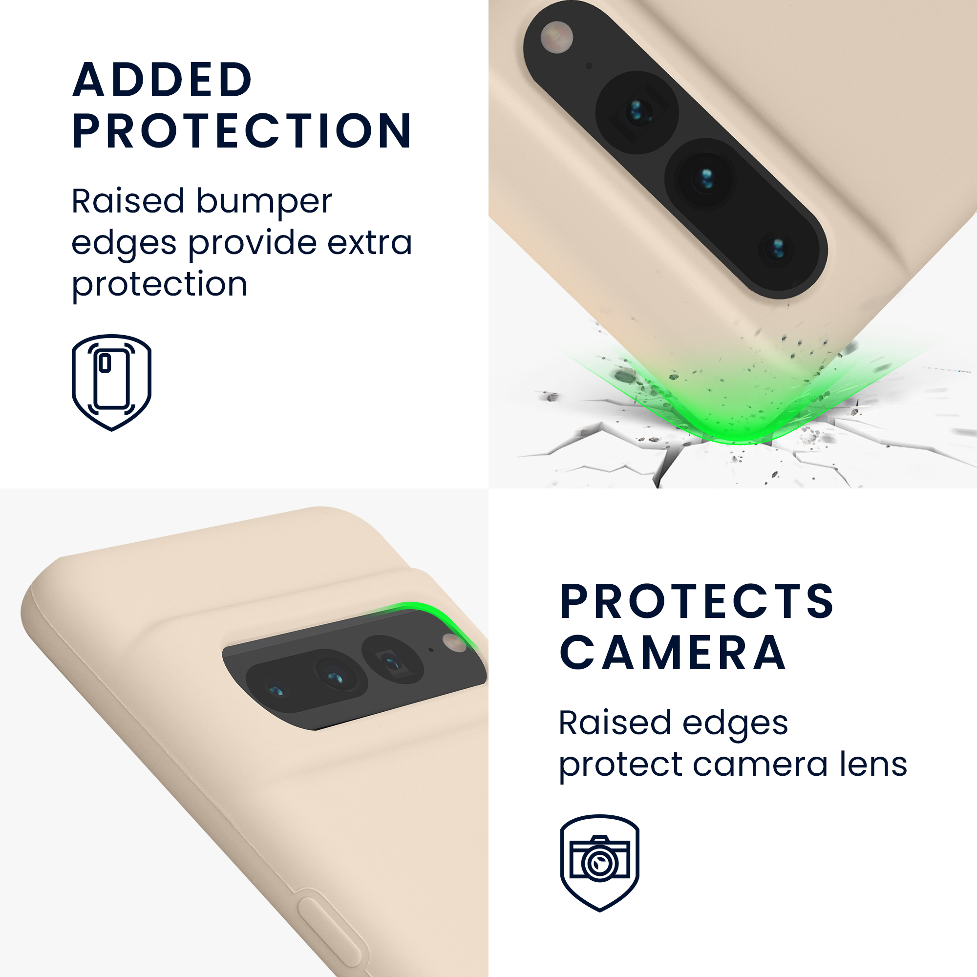 TPU kryt kwmobile Google Pixel 7 Pro - krémový