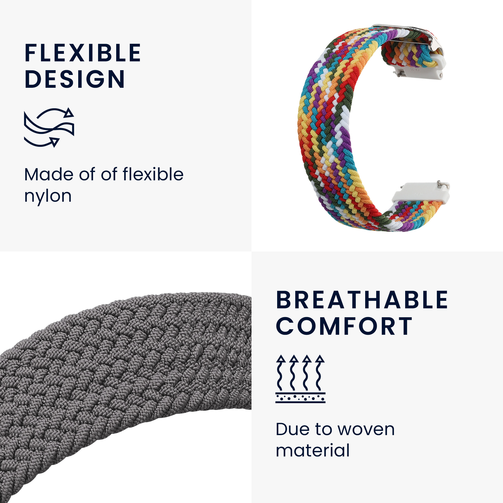 Řemínek k hodinkám COROS PACE 2 / APEX (42mm) kwmobile - šedá / vícebarevná