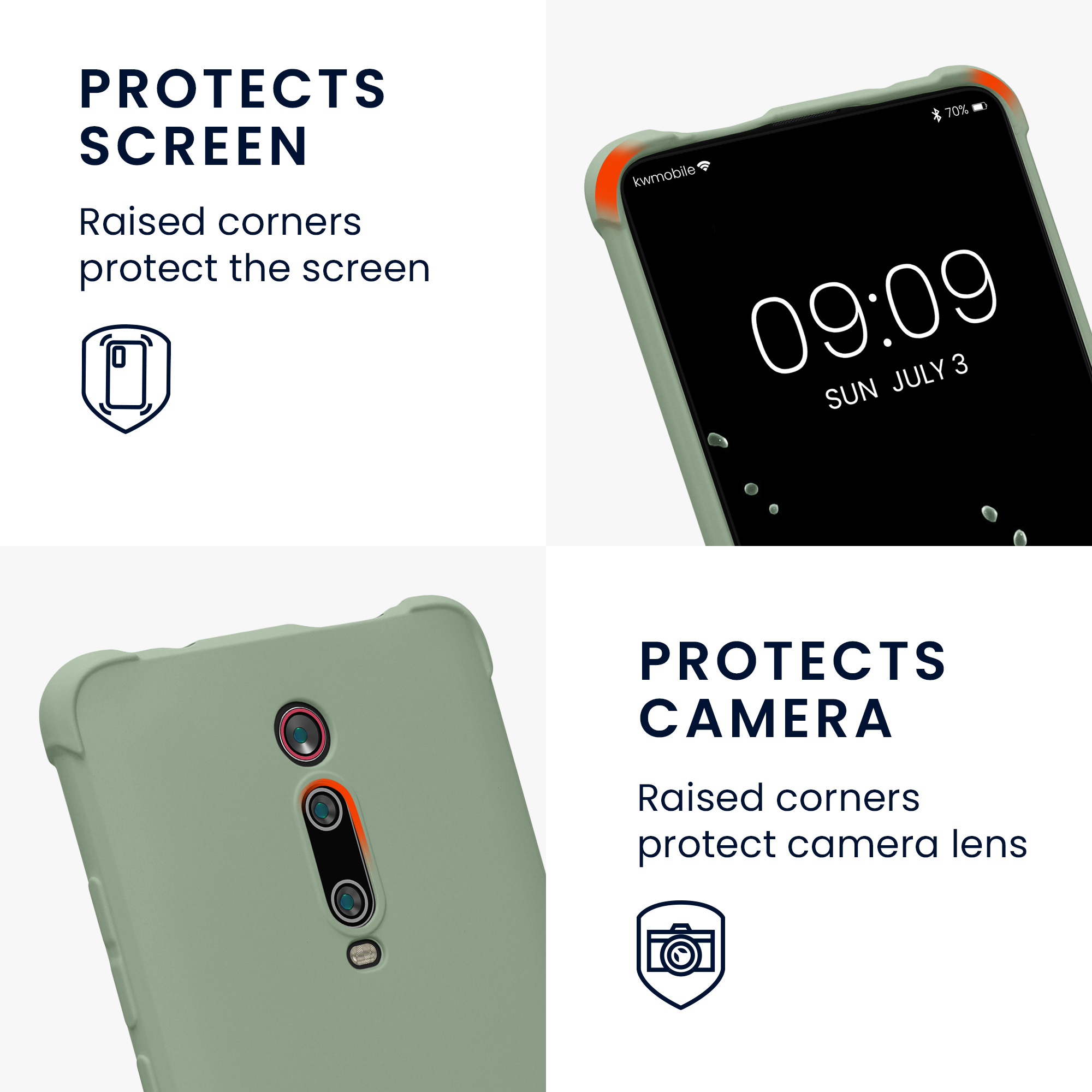 Crossbody kryt kwmobile Xiaomi Mi 9T (Pro) / Redmi K20 (Pro), Gray Green