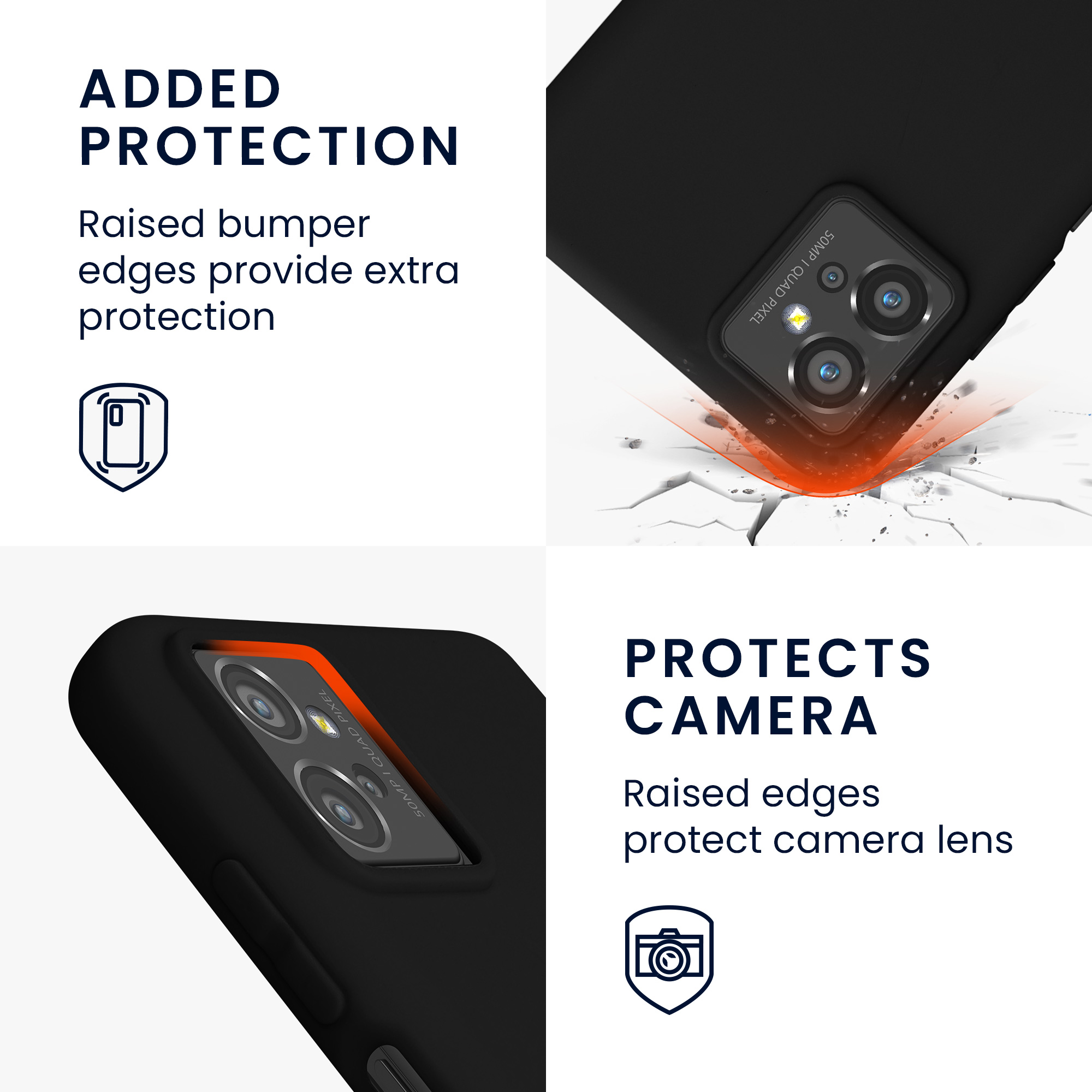 Silikonový kryt kwmobile pro Motorola Moto G32 - Černá