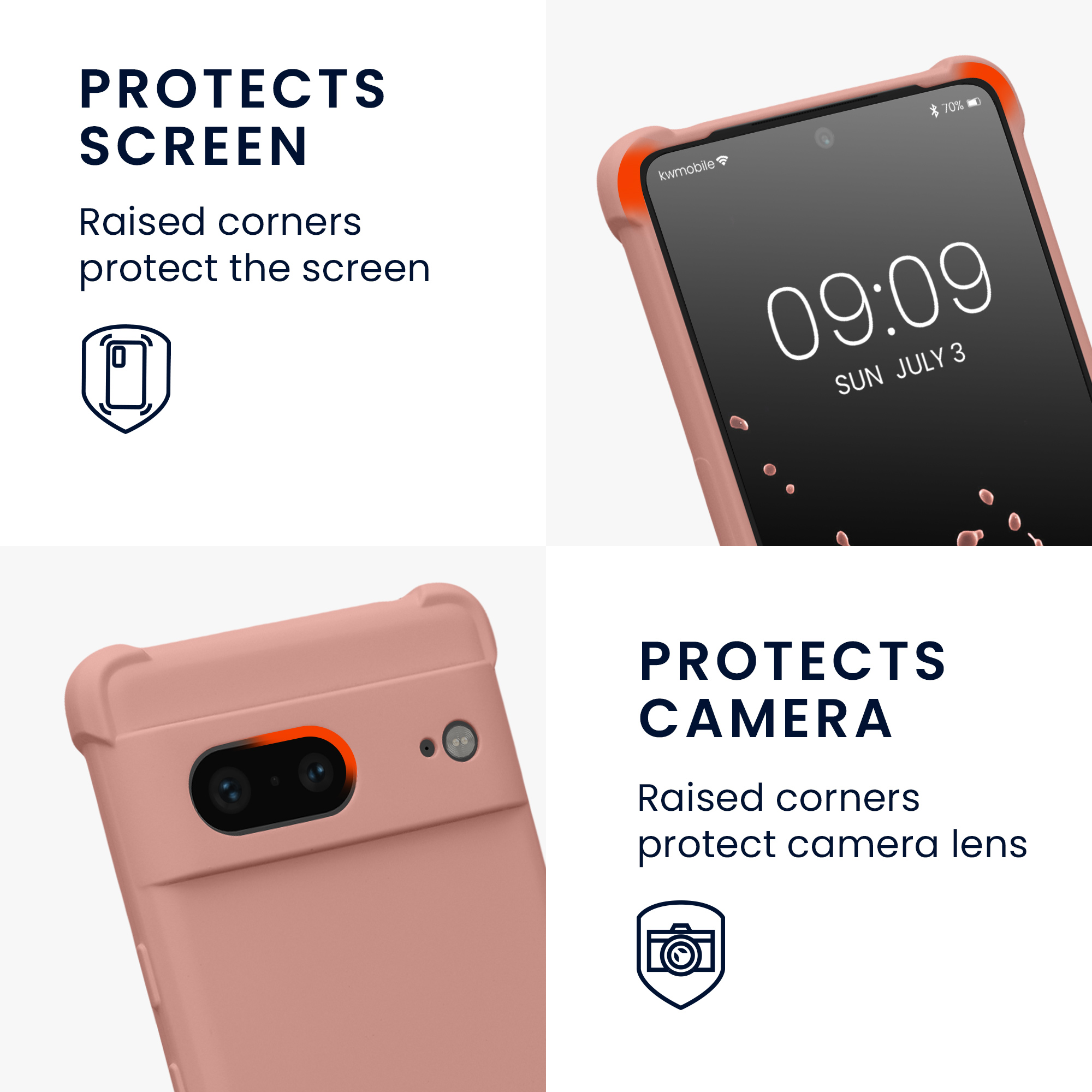 Crossbody kryt kwmobile pro Google Pixel 7 - mother of pearl