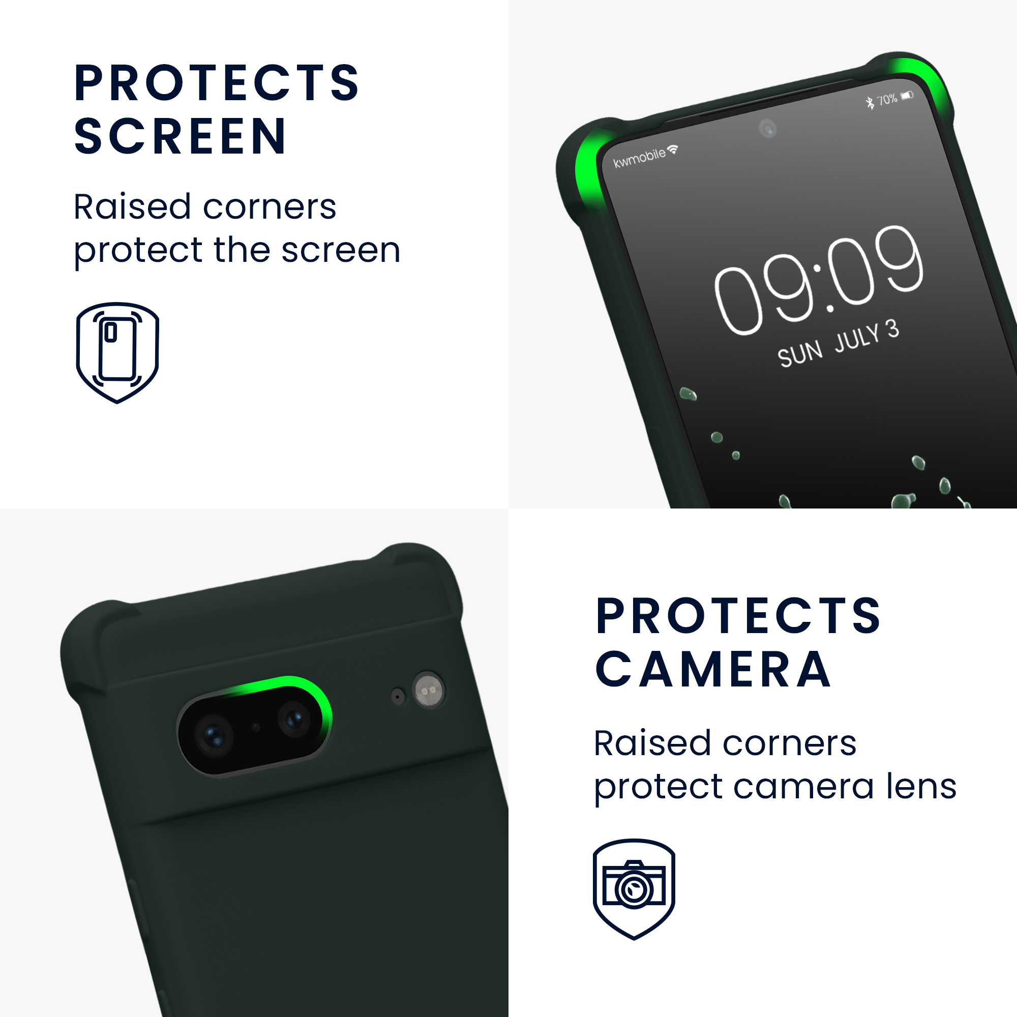 Crossbody kryt kwmobile pro Google Pixel 7 - zelená