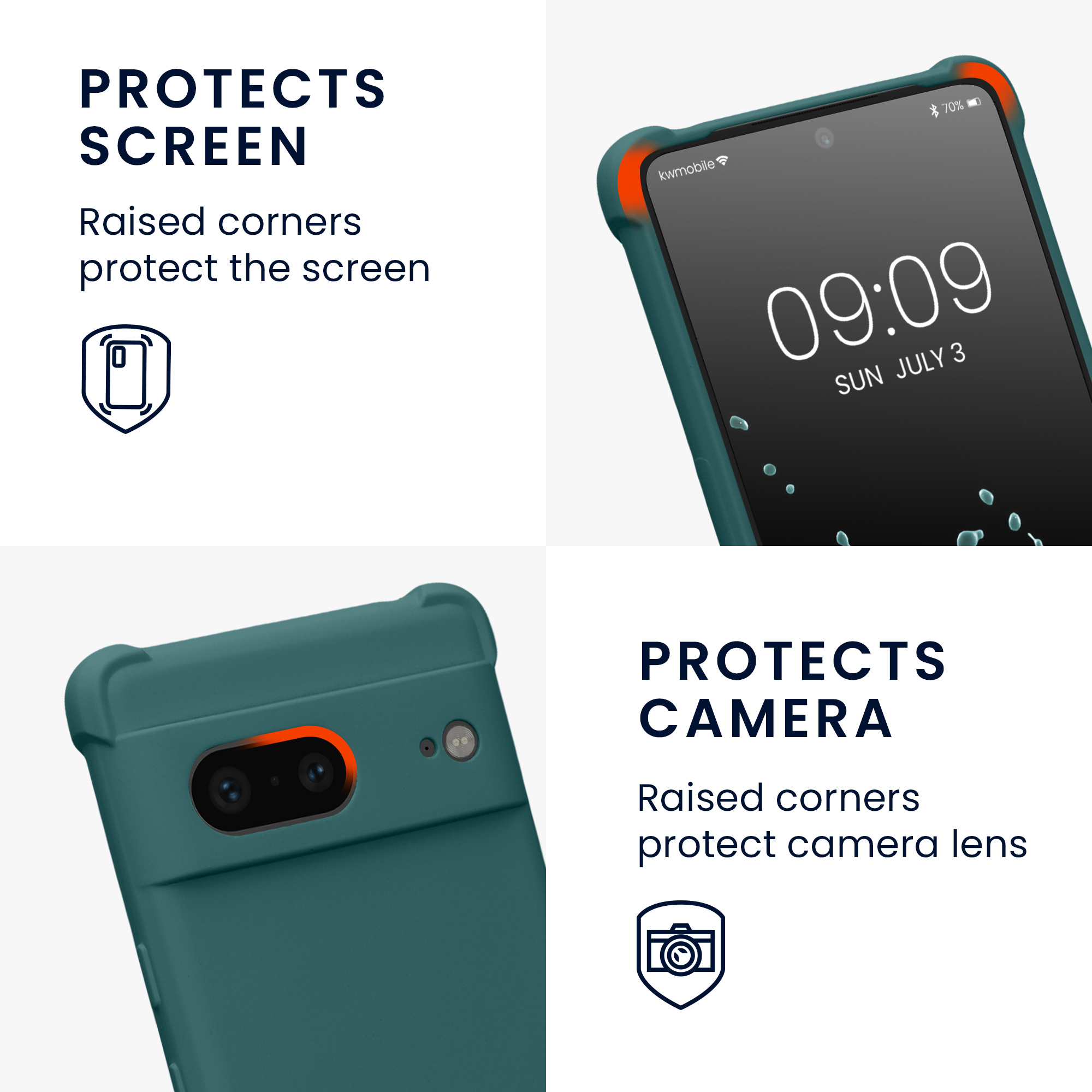 Crossbody kryt kwmobile pro Google Pixel 7 - petrolejová