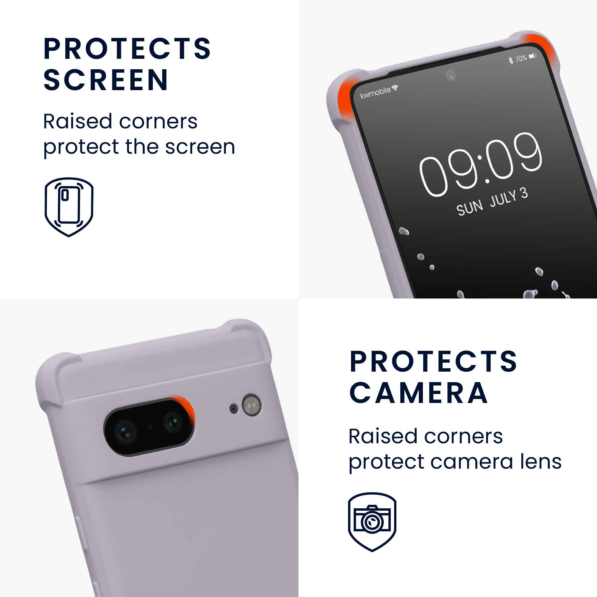 Crossbody kryt kwmobile pro Google Pixel 7 - purple cloud