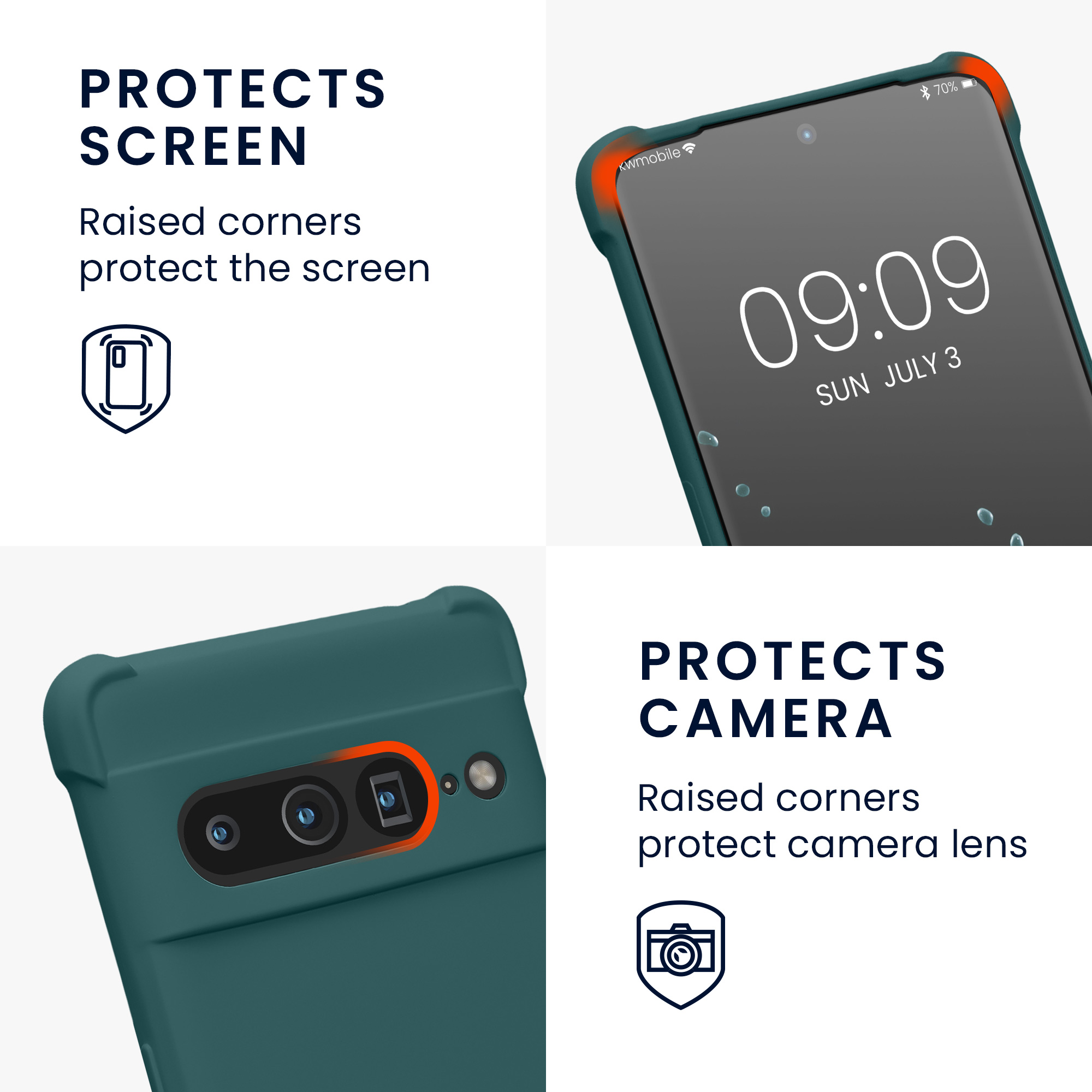 Crossbody kryt kwmobile Google Pixel 7 Pro - petrolejový