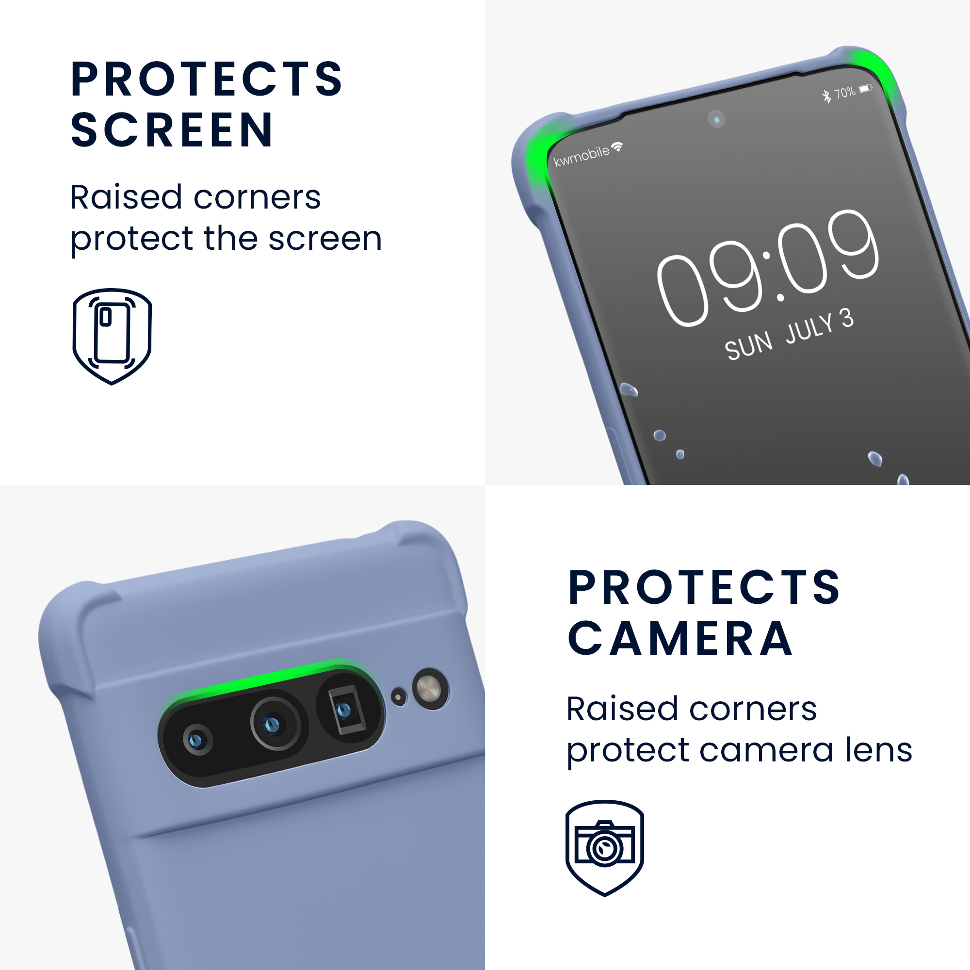 Crossbody kryt kwmobile Google Pixel 7 Pro - levandulový