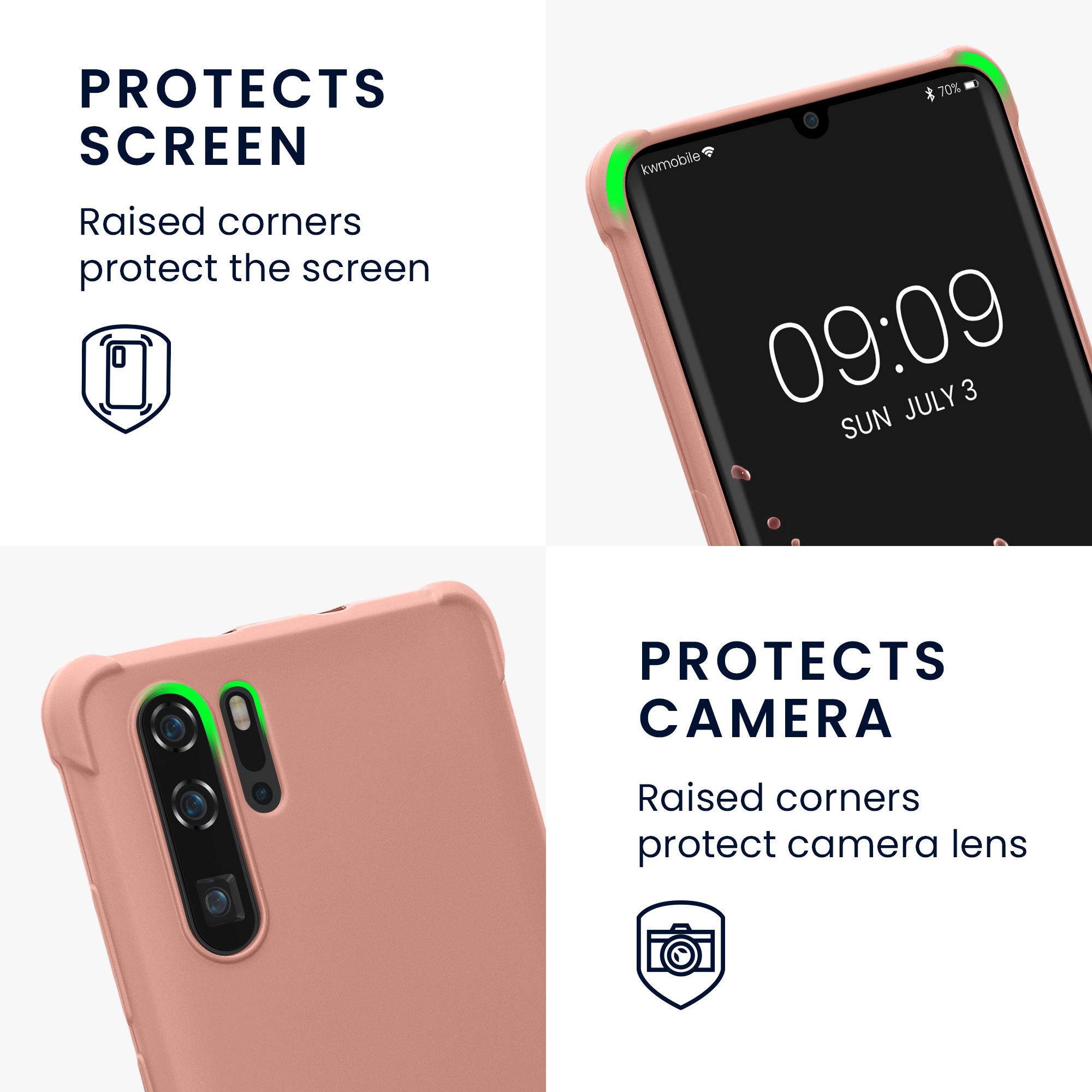 Crossbody kryt kwmobile Huawei P30 Pro, perleťová