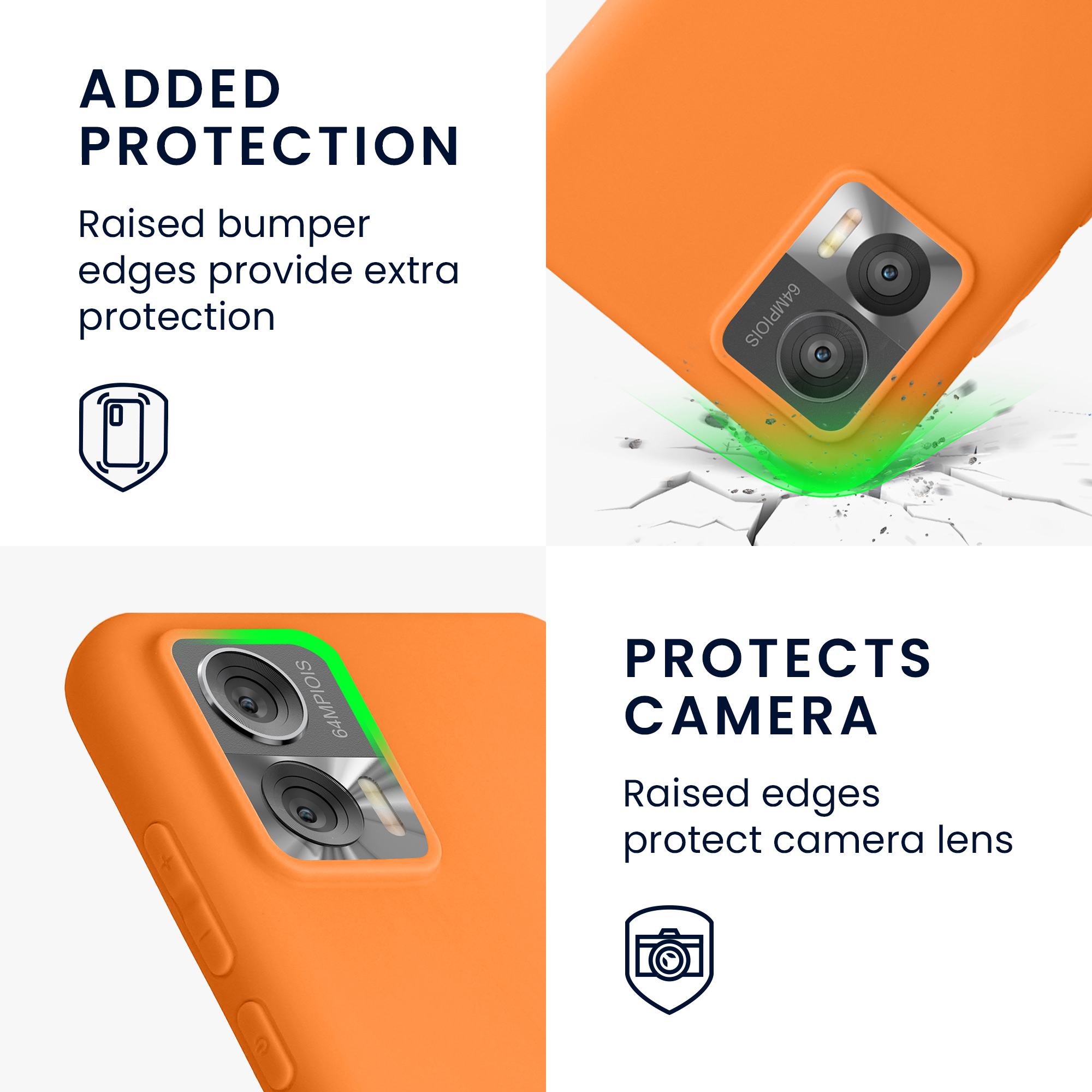 TPU kryt na mobil Motorola Edge 30 Neo kwmobile TPU ovocně oranžový