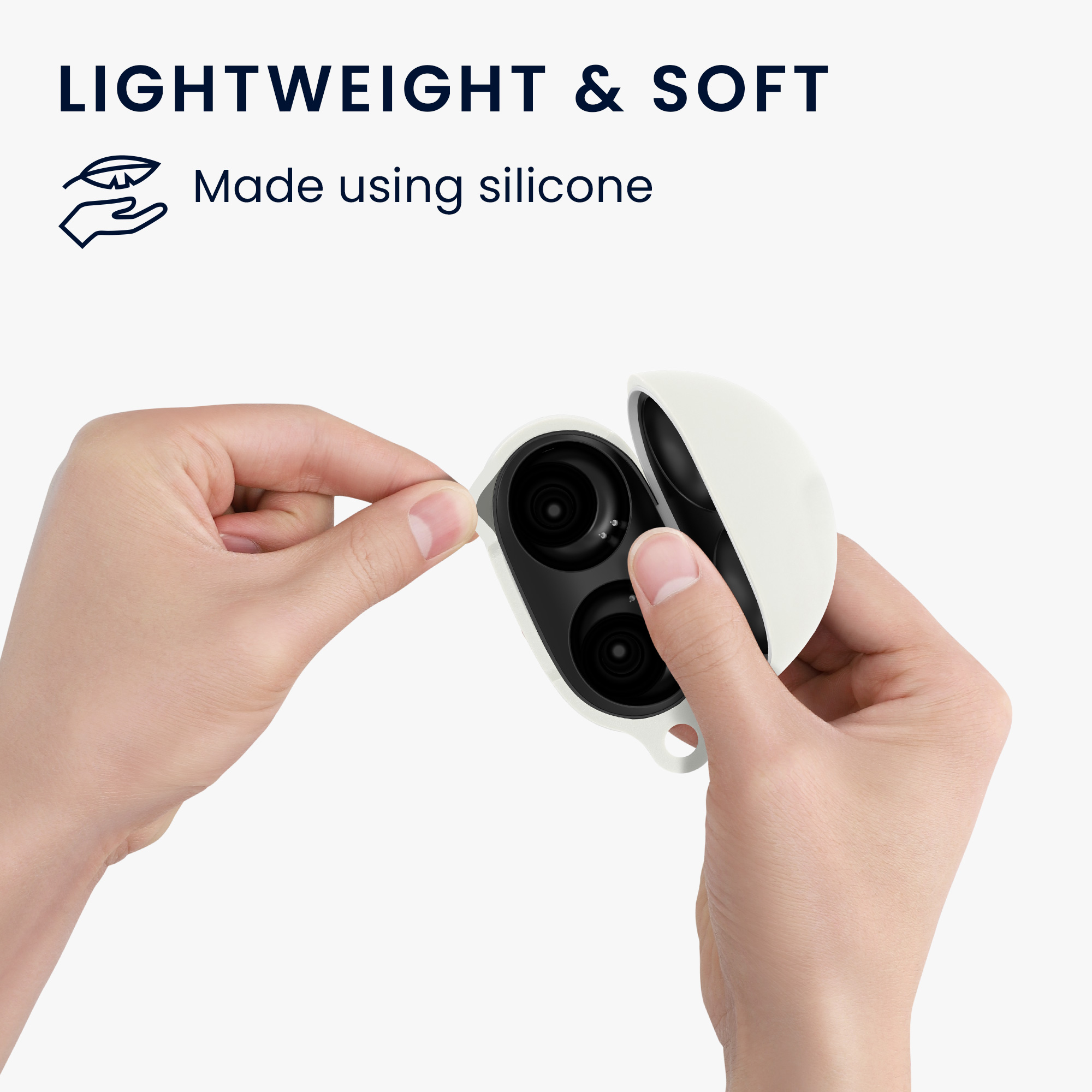 Silikonové pouzdro kwmobile pro Google Pixel Buds Pro 2 / Pixel Buds Pro - bílá