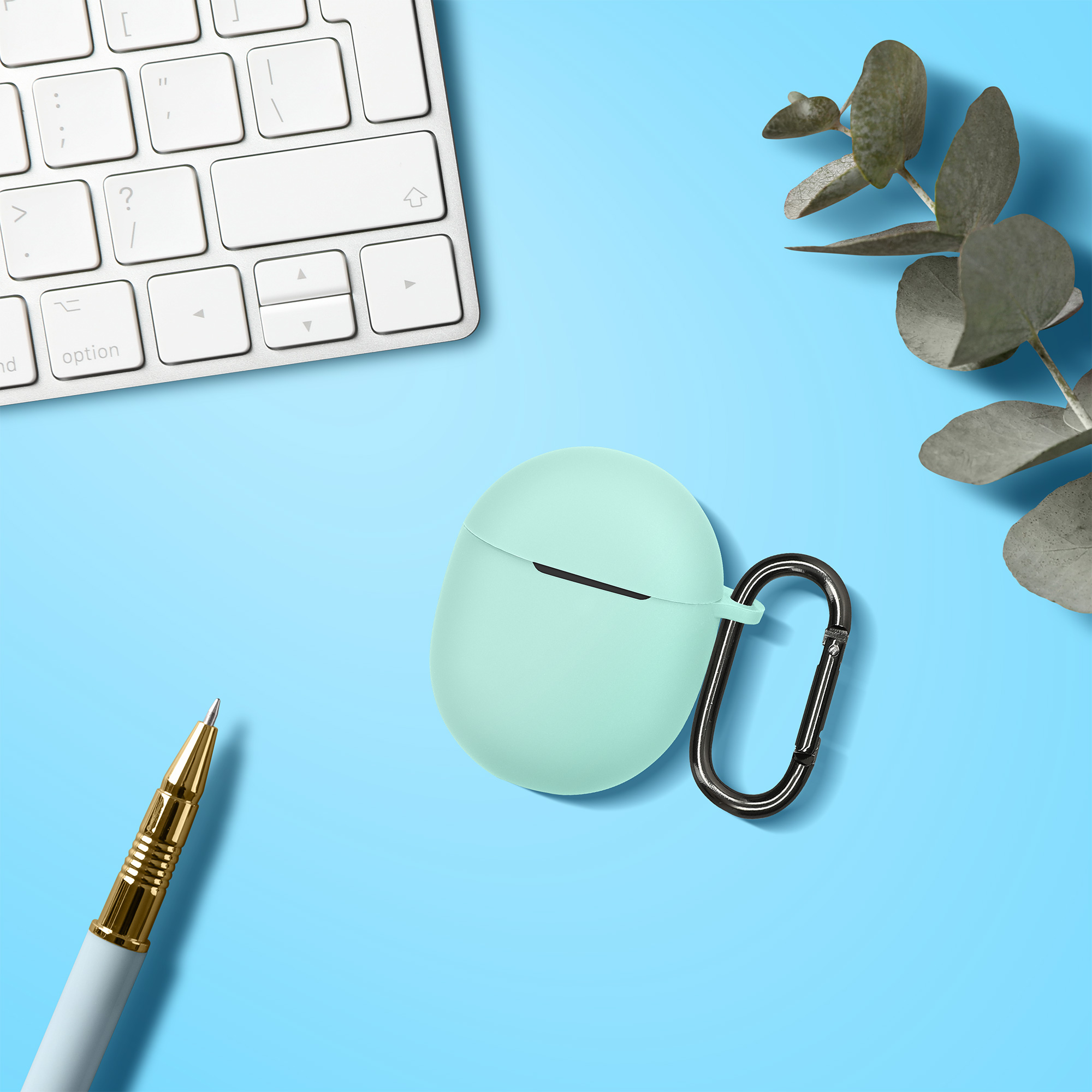 Silikonové pouzdro kwmobile pro Google Pixel Buds Pro 2 / Pixel Buds Pro - mátová