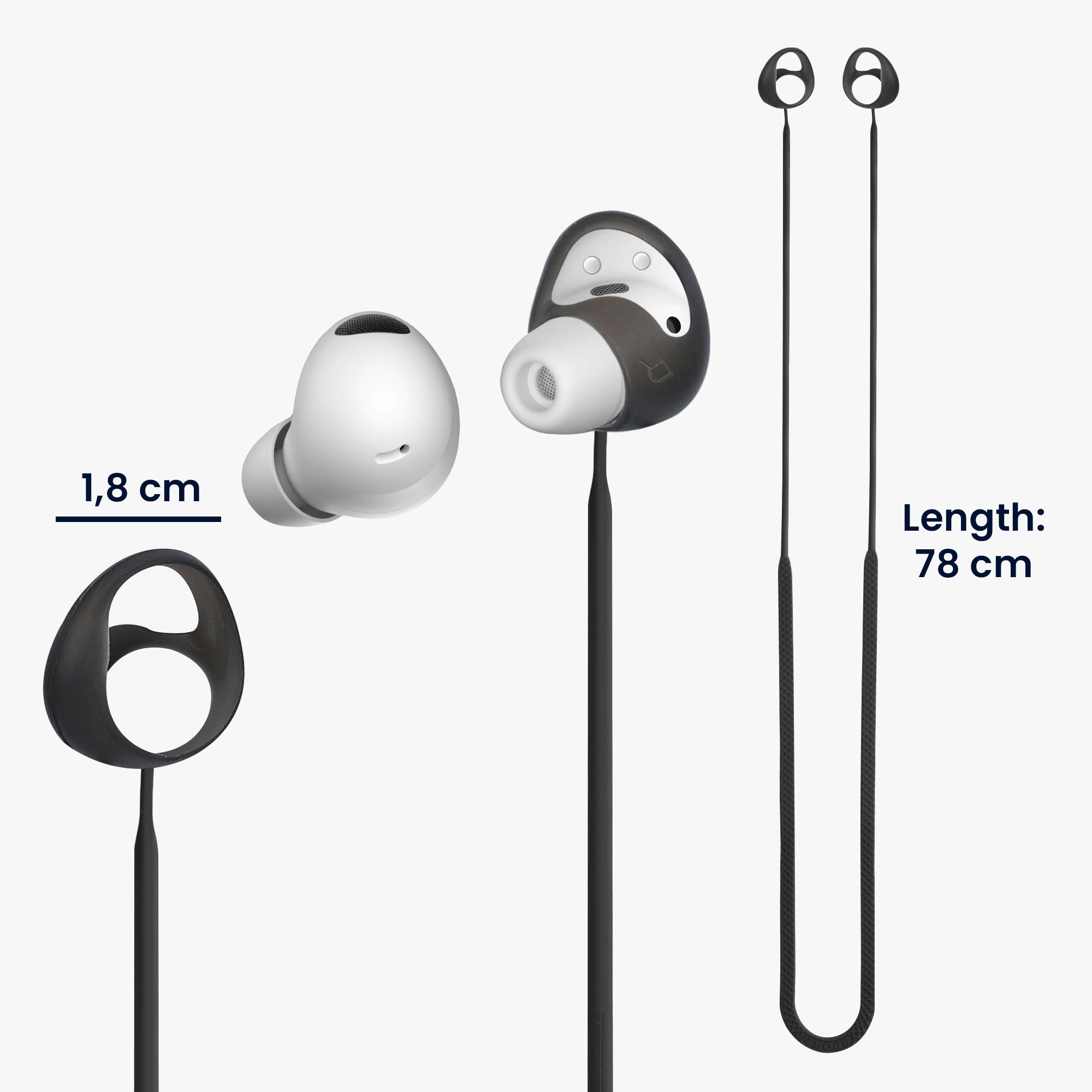 Šňůrka na sluchátka Samsung Galaxy Buds 2 Pro kwmobile černo-tmavě modrý