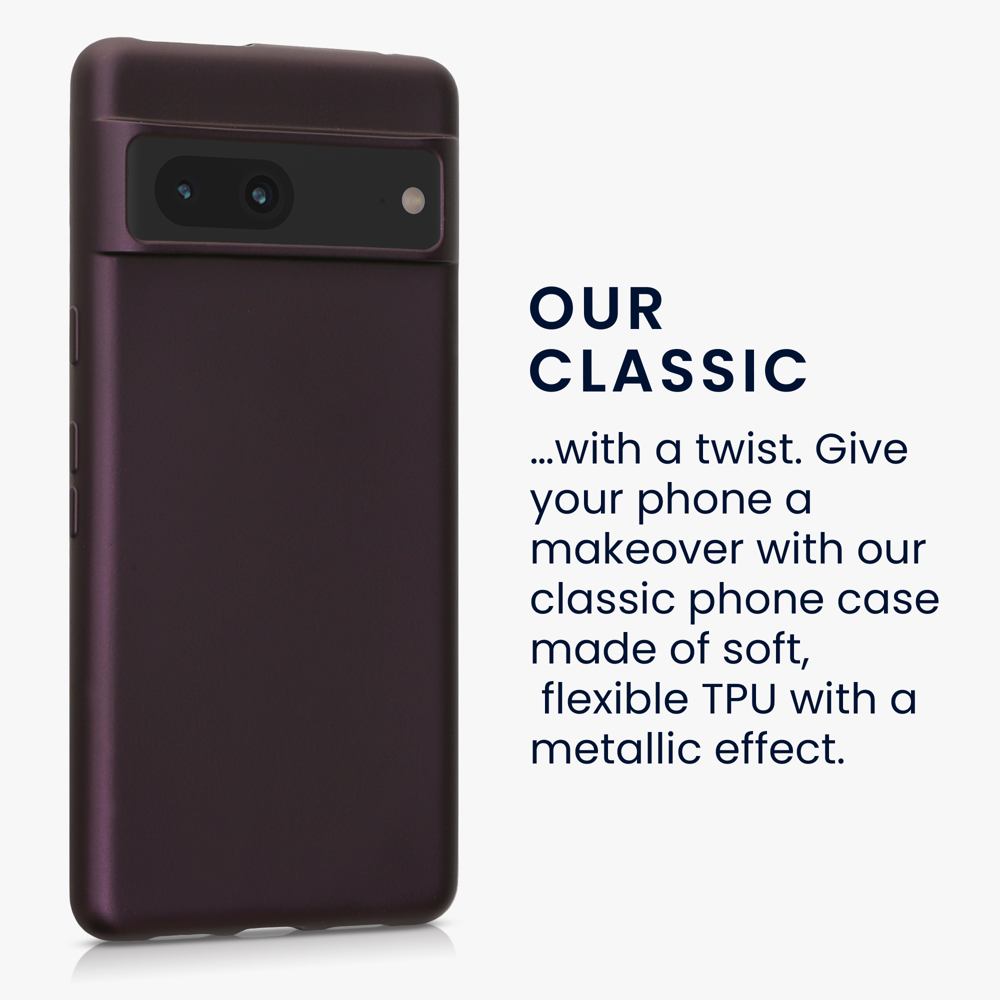 Metalický kryt kwmobile pro Google Pixel 7 - metallic berry