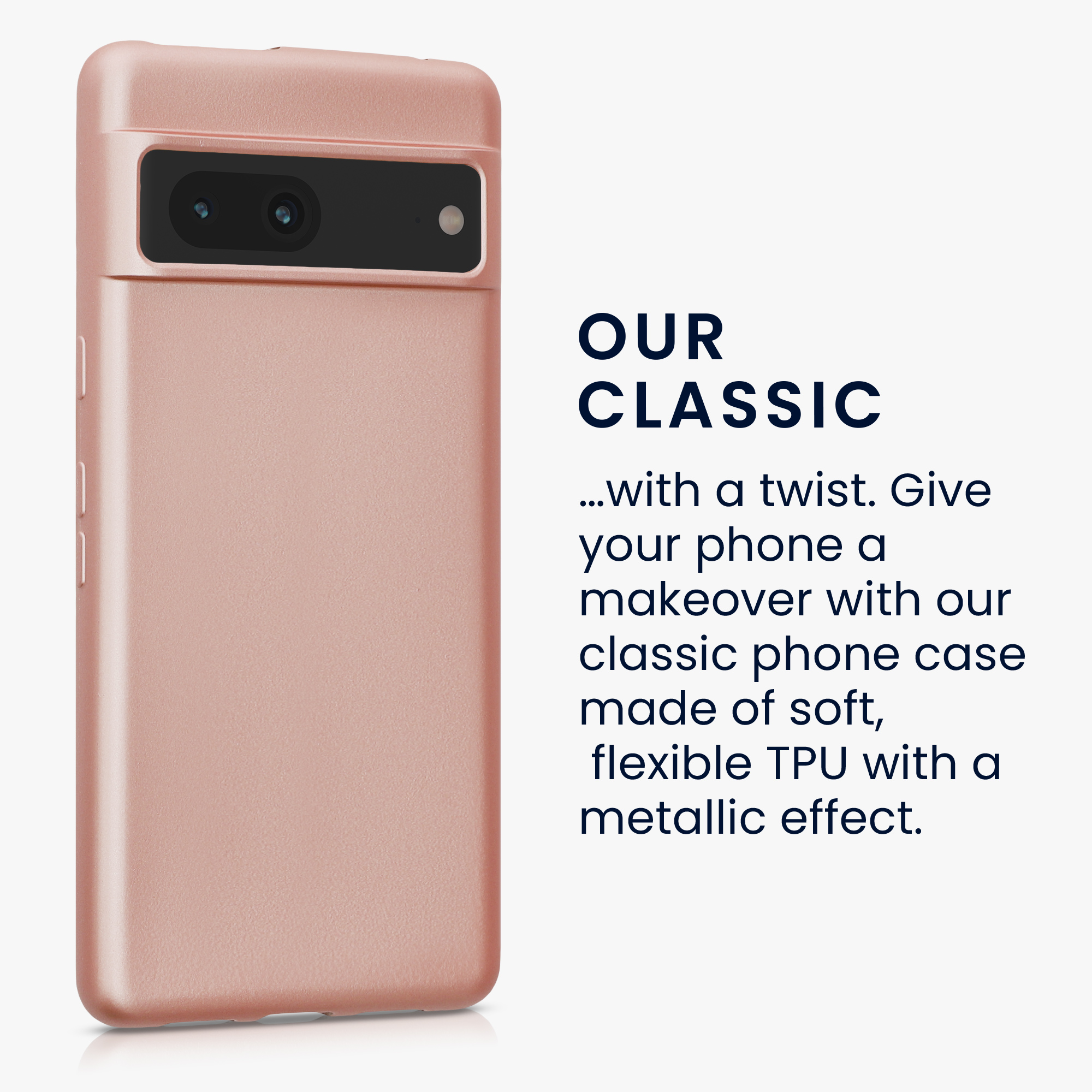 Metalický kryt kwmobile pro Google Pixel 7 - metallic rose gold
