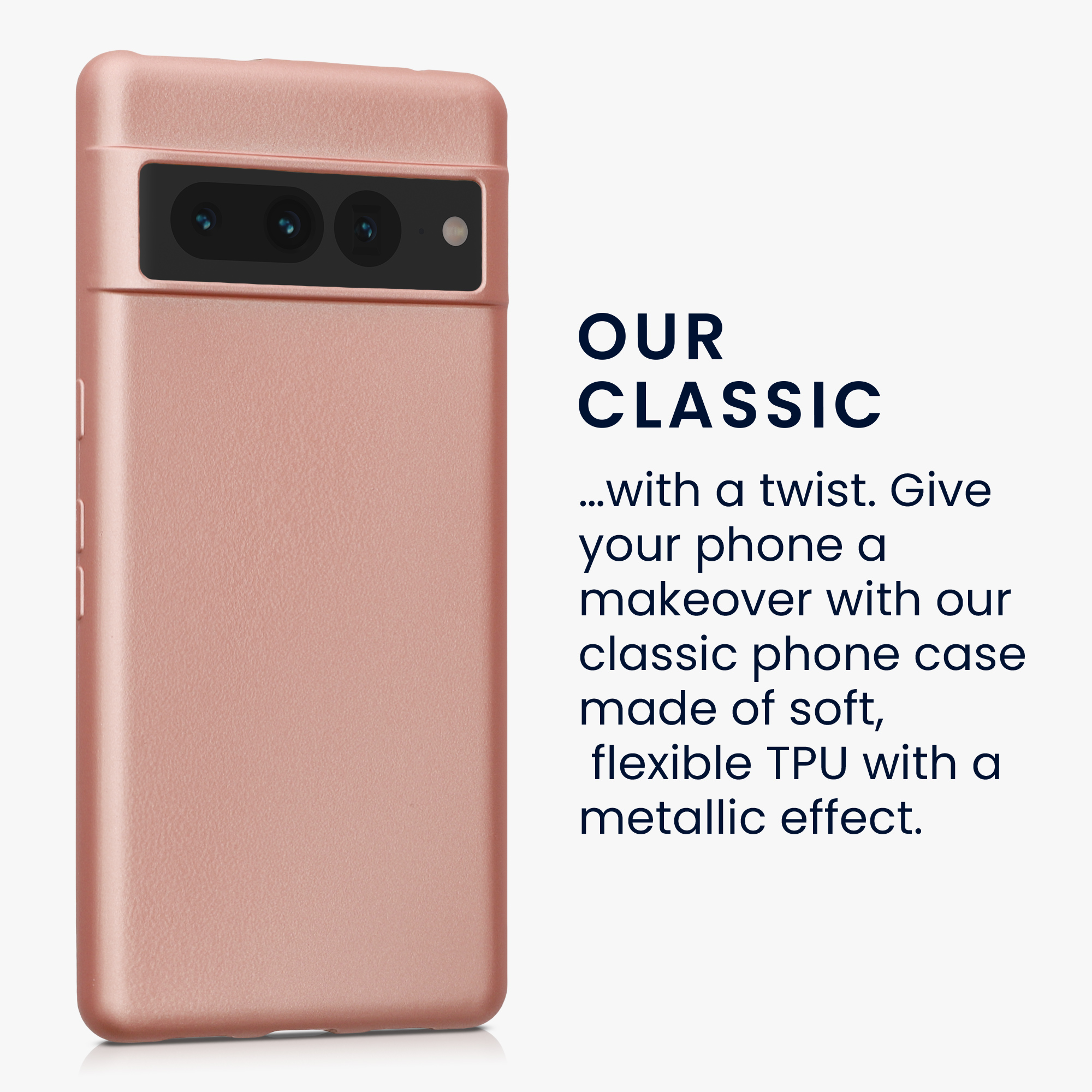 Metalický kryt kwmobile Google Pixel 7 Pro - Metallic Rose Gold