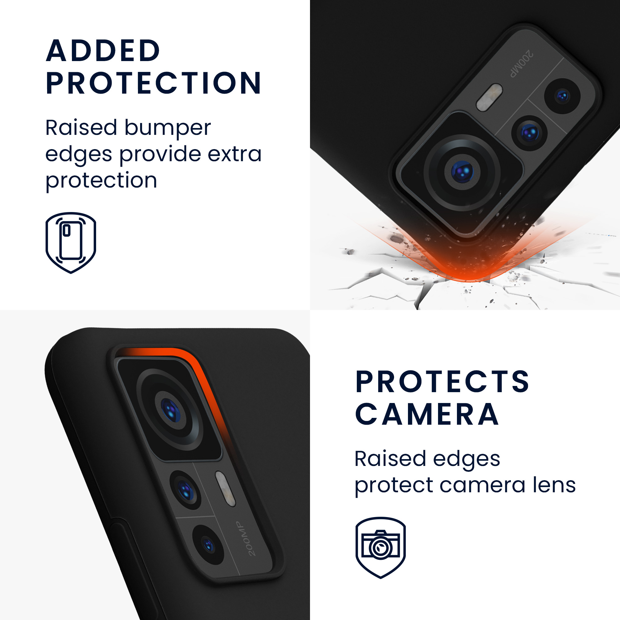 Kryt na mobil Xiaomi 12T / 12T Pro kwmobile černá