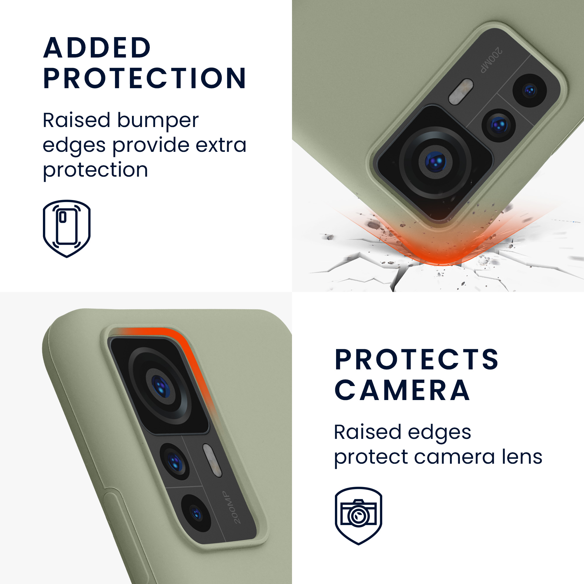Kryt na mobil Xiaomi 12T / 12T Pro kwmobile šedozelená