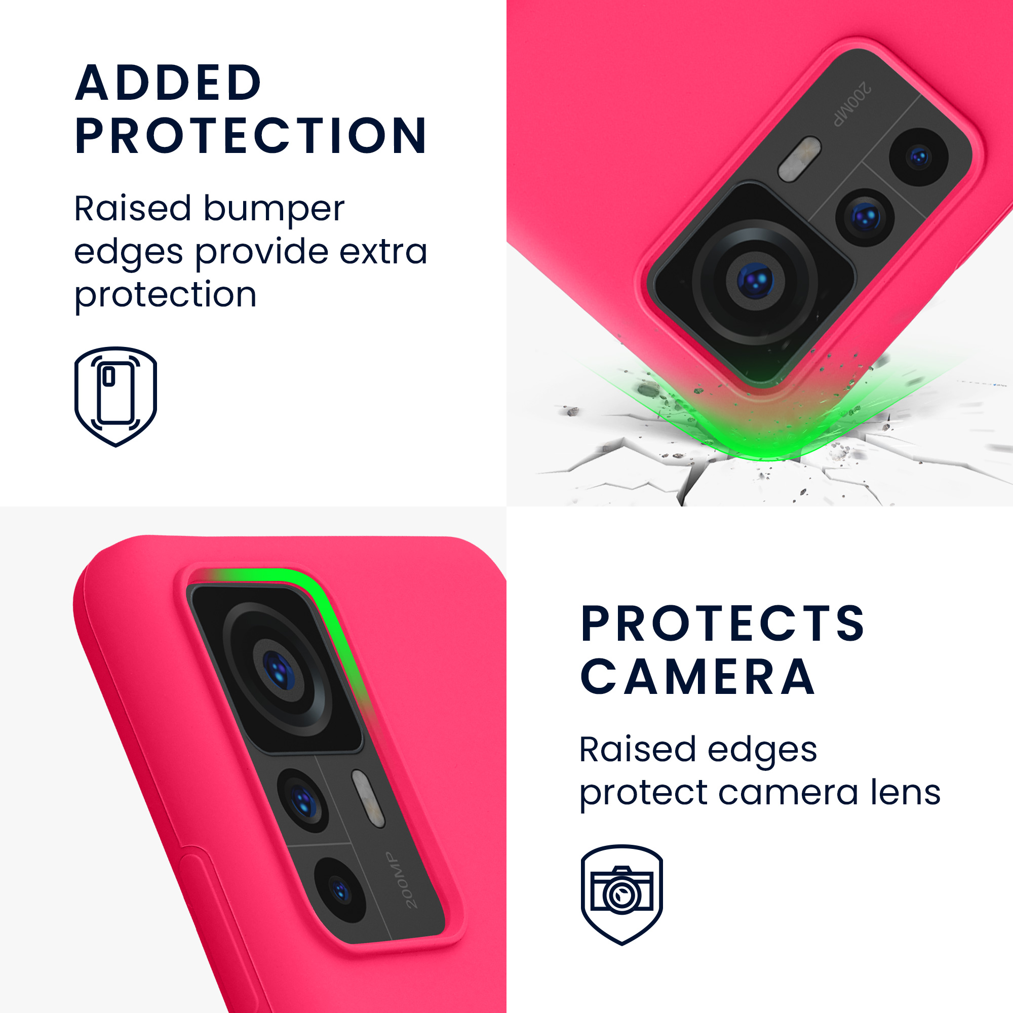 Kryt na mobil Xiaomi 12T / 12T Pro kwmobile neonově růžová