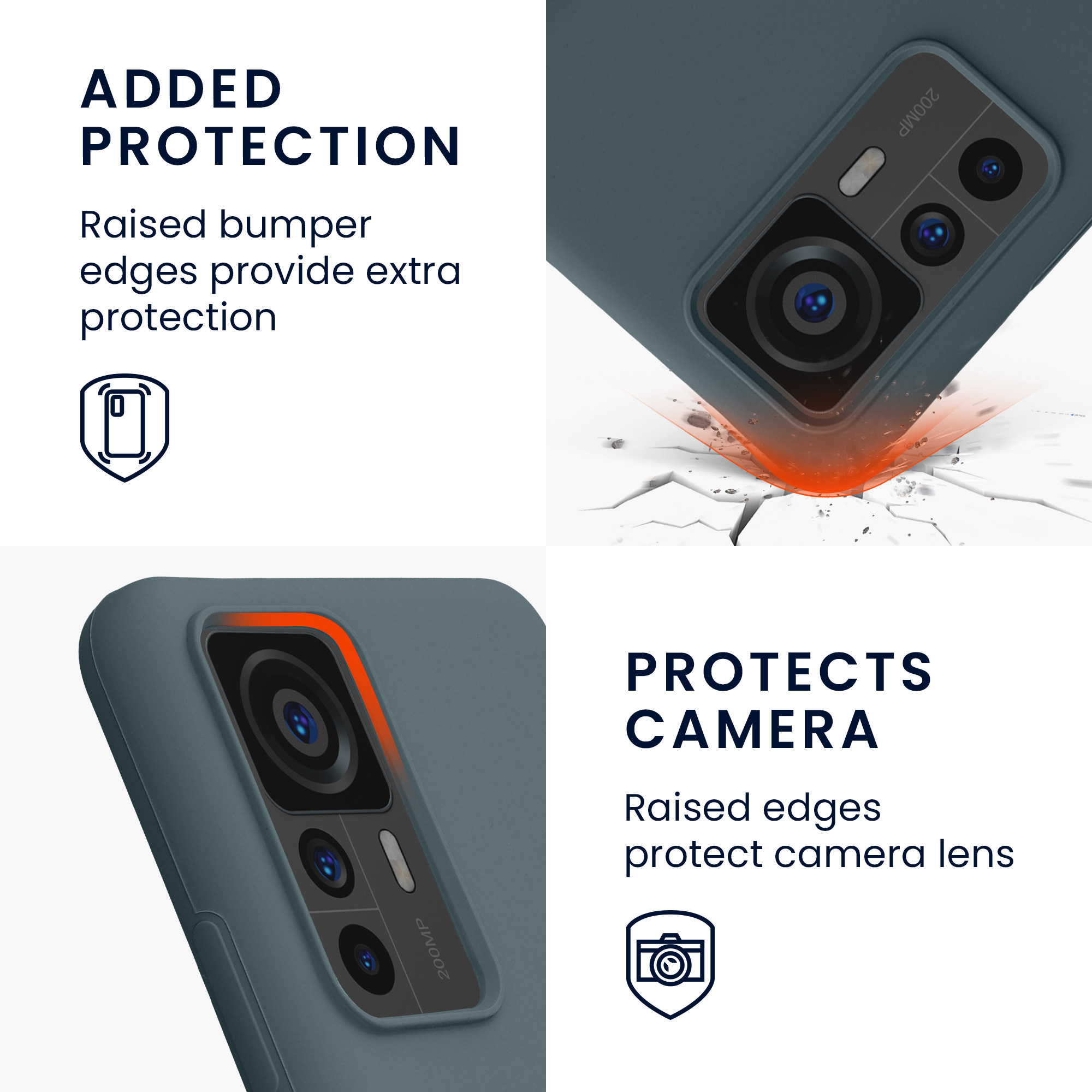 Kryt na mobil Xiaomi 12T / 12T Pro kwmobile tmavě břidlicová