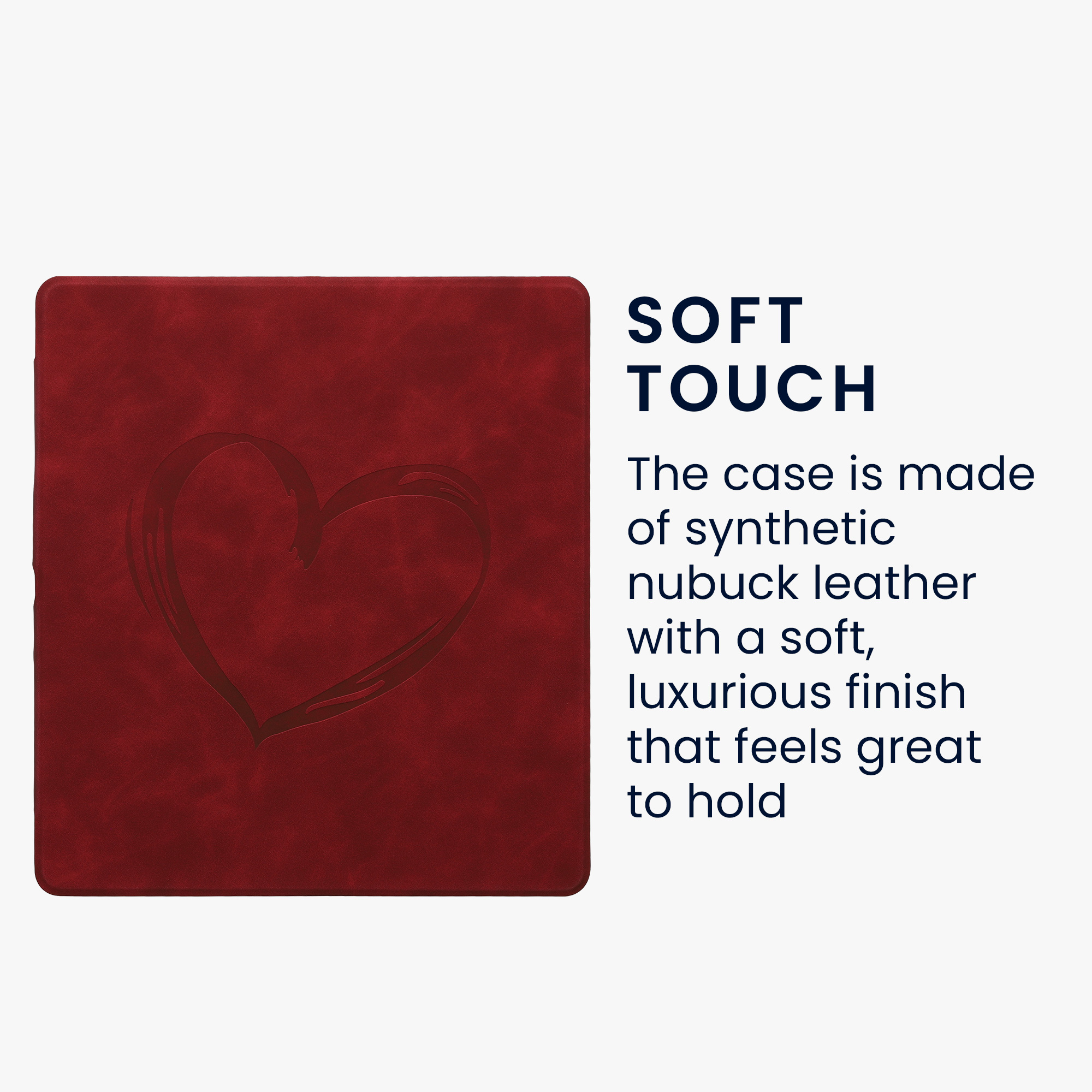 Pouzdro na čtečku kwmobile Kindle Scribe 2022/2024 - Brushed Heart - Dark červená