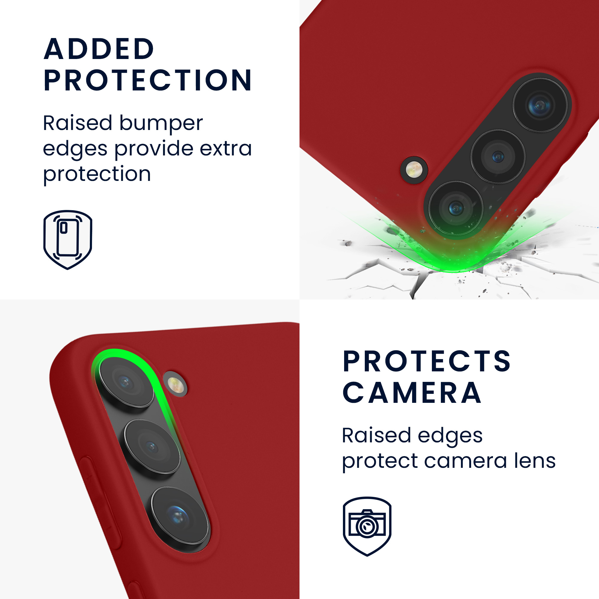 Pouzdro pro Samsung Galaxy S23 kwmobile TPU - rebarborová červená