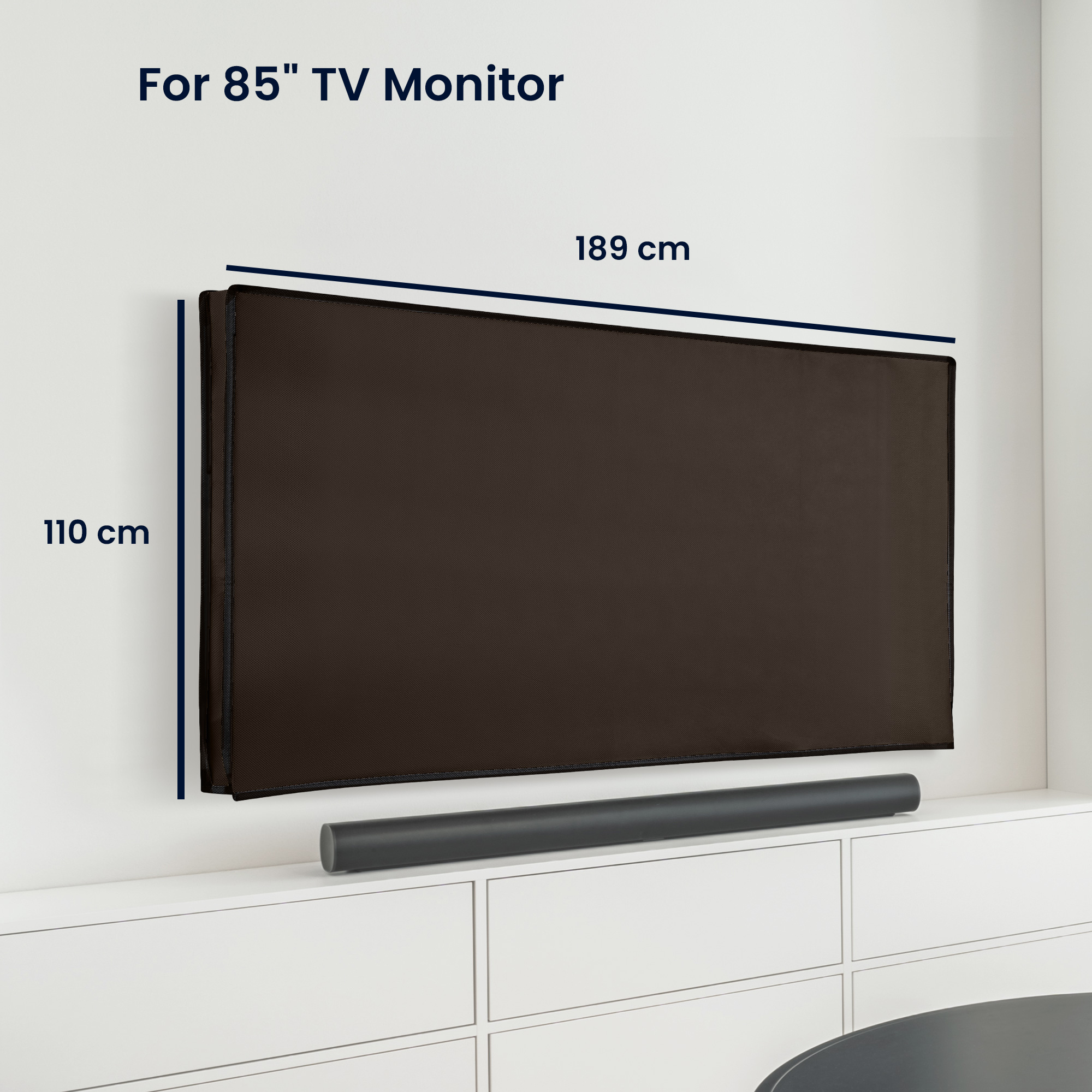 Vnitřní kryt na TV 85" kwmobile - syntetická látka čokoládová