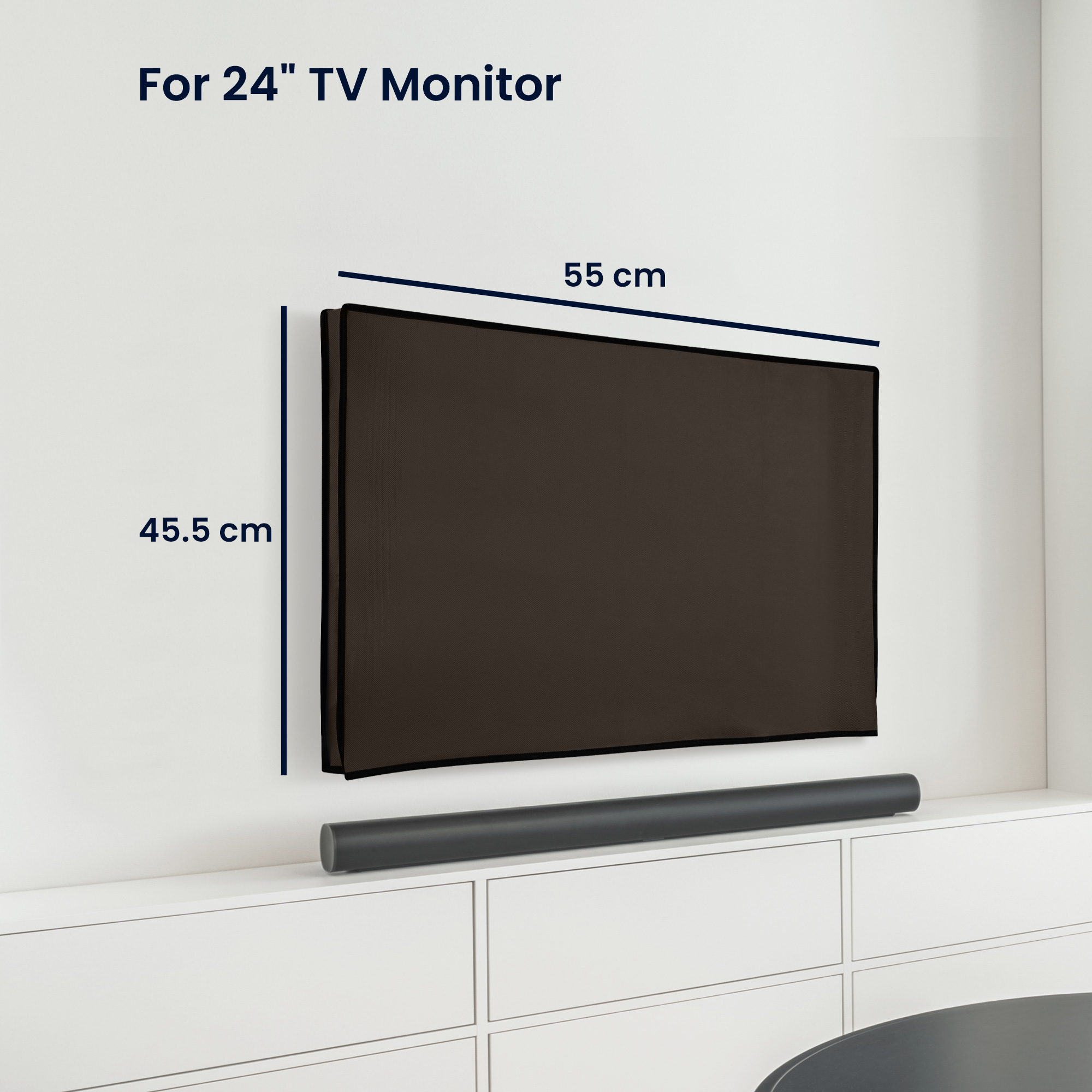 Vnitřní kryt na TV 24" kwmobile - syntetická látka čokoládová
