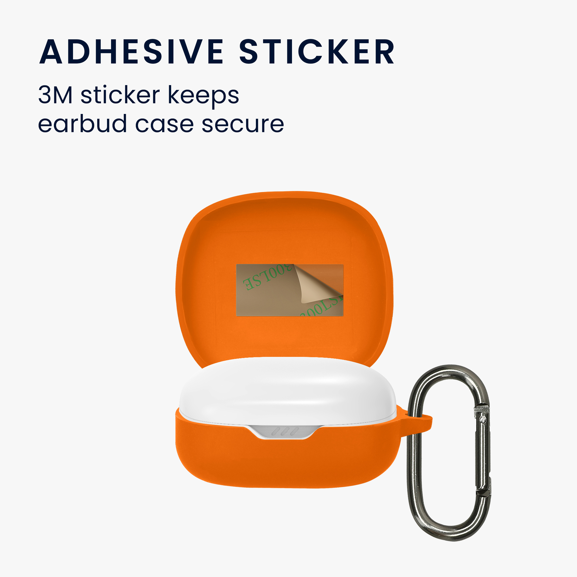 Obal pro JBL Wave Flex / Wave Flex 2 kwmobile s karabinou silikonové - oranžová