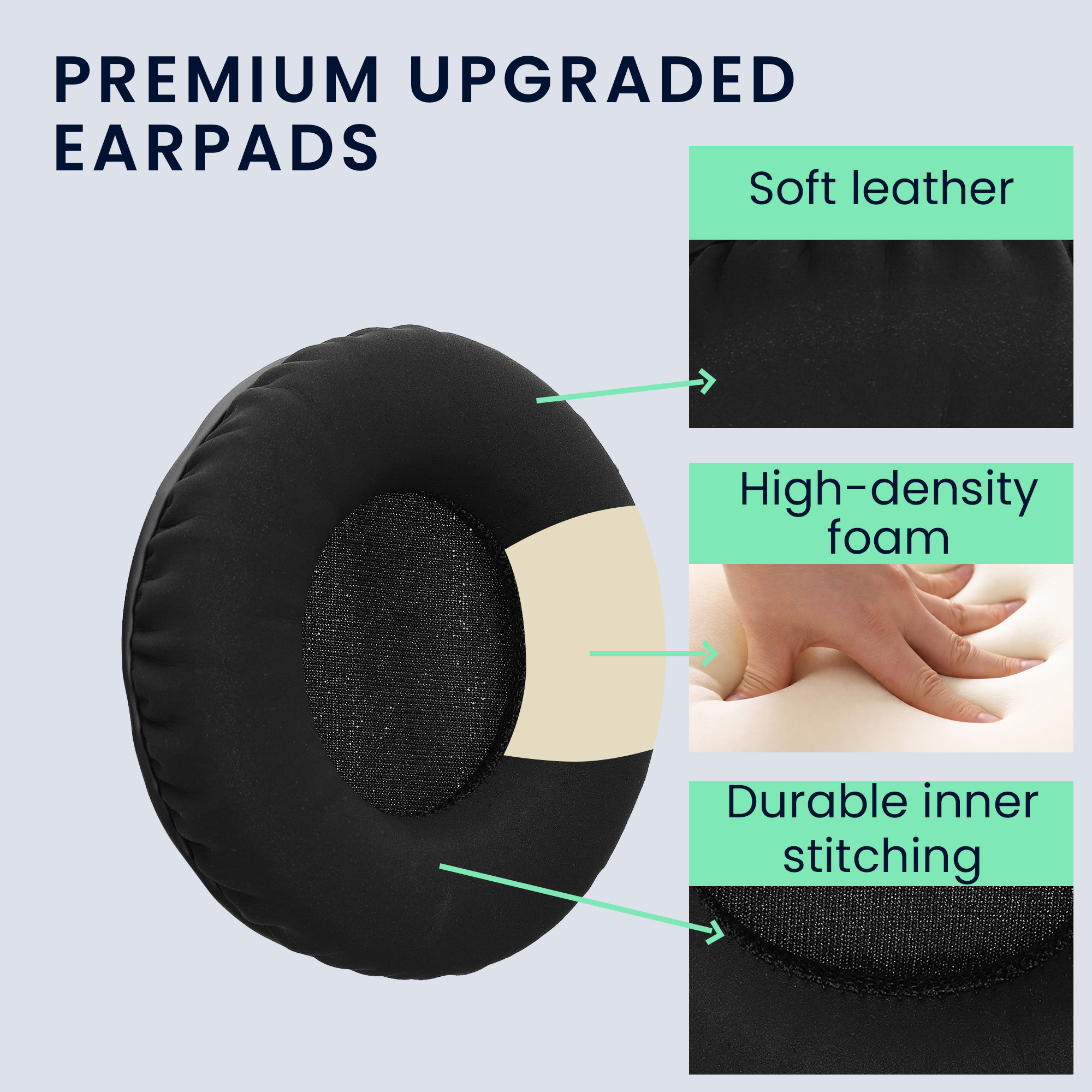 Náušníky kwmobile 2 ks pro Sennheiser Urbanite XL - černá