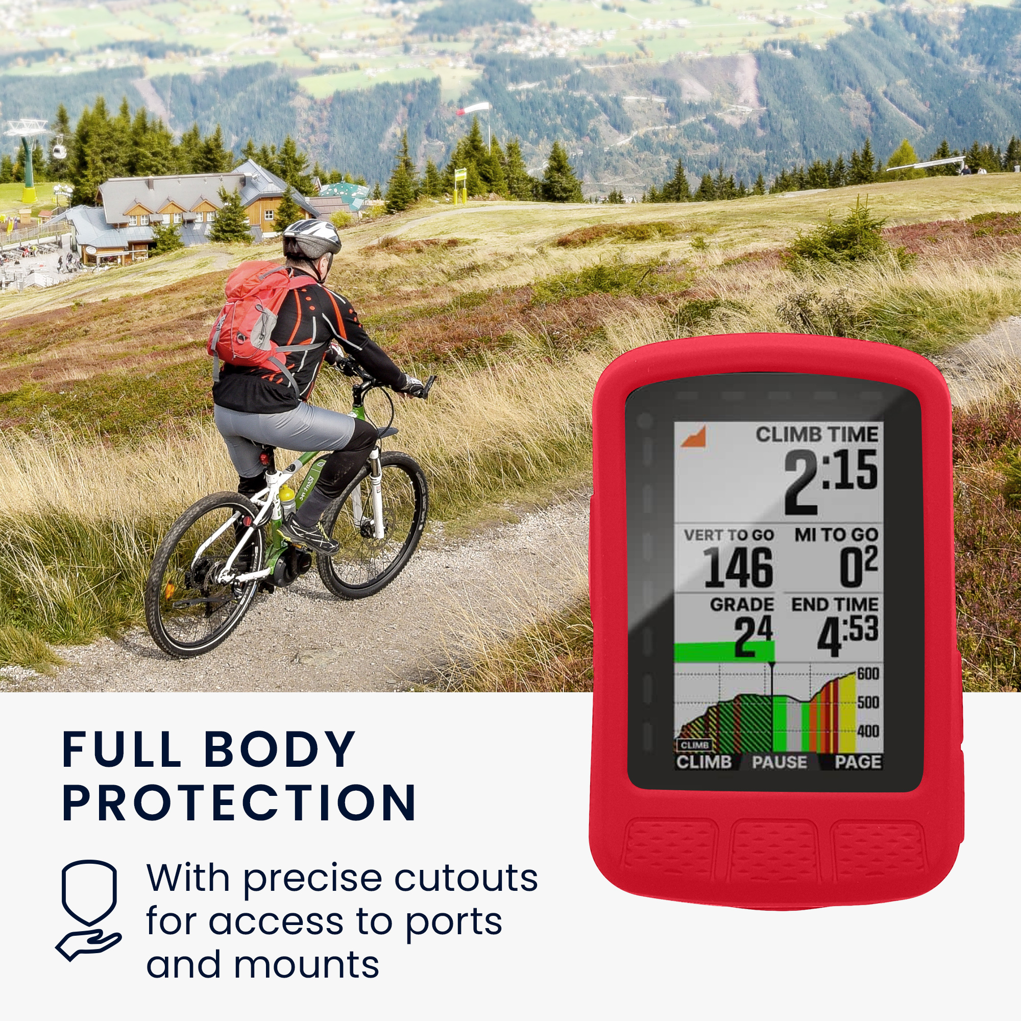 Silikonové pouzdro cyklocomputer Wahoo ELEMNT Roam V2 kwmobile průhledná