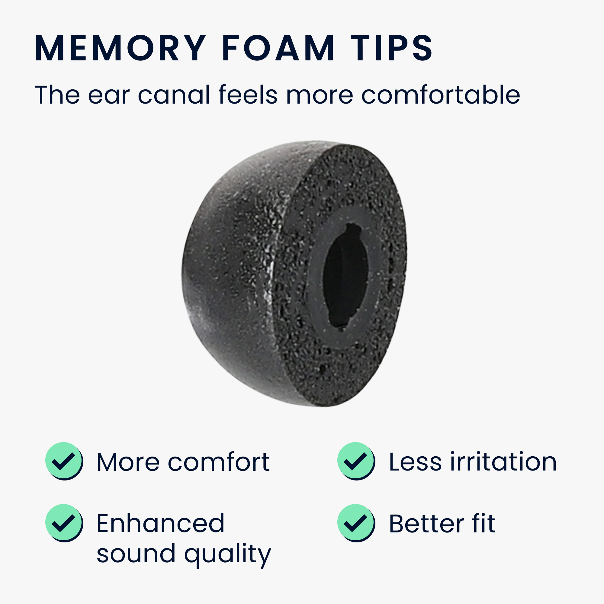 Náhradní špunty do sluchátek kwmobile pro JBL Live Pro 2 TWS, replacement ear cushions in black