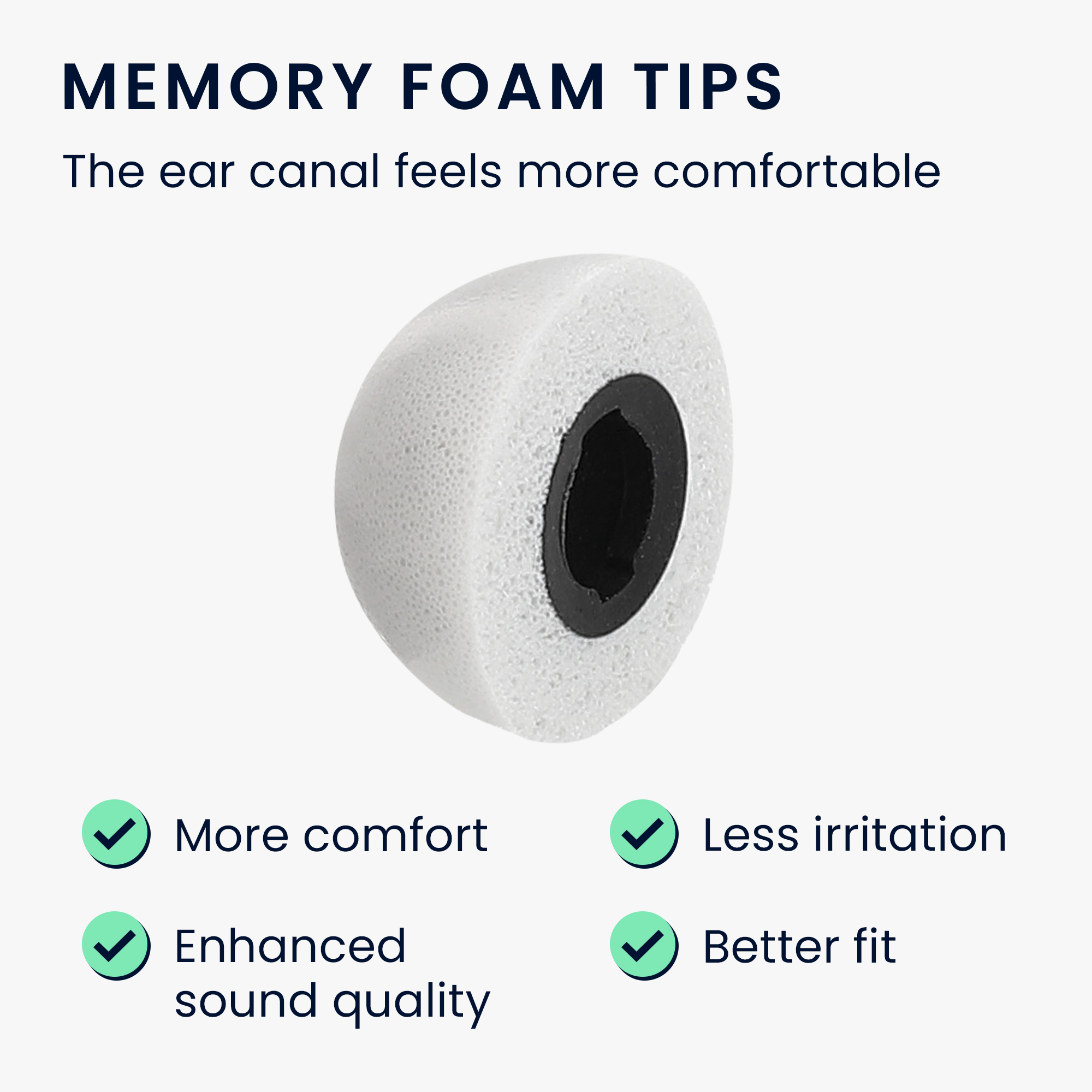 Náhradní špunty do sluchátek kwmobile pro JBL Live Pro 2 TWS, replacement ear cushions in white