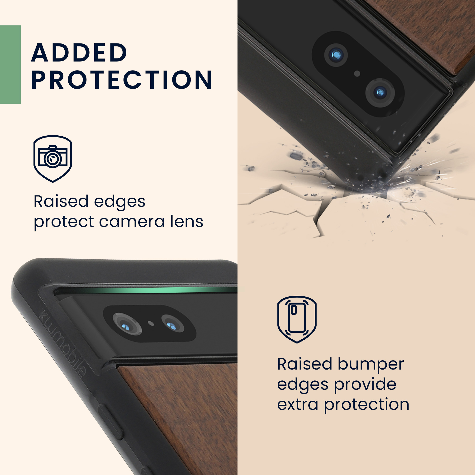 Dřevěný kryt kwmobile pro Google Pixel 7 - tmavě hnědá